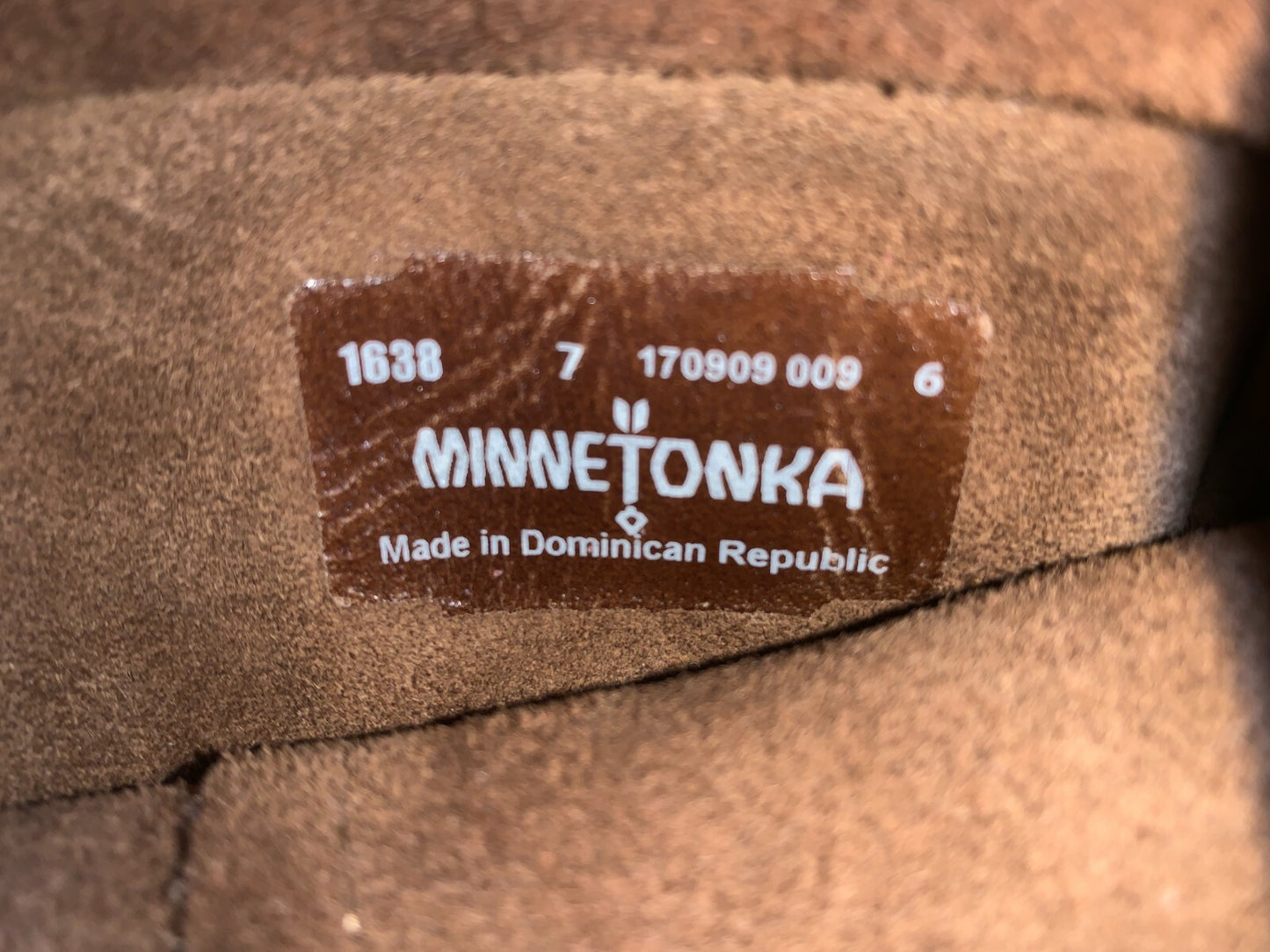 MINNETONKA Brown Suede Three Layer Fringe Boots, Size 76
