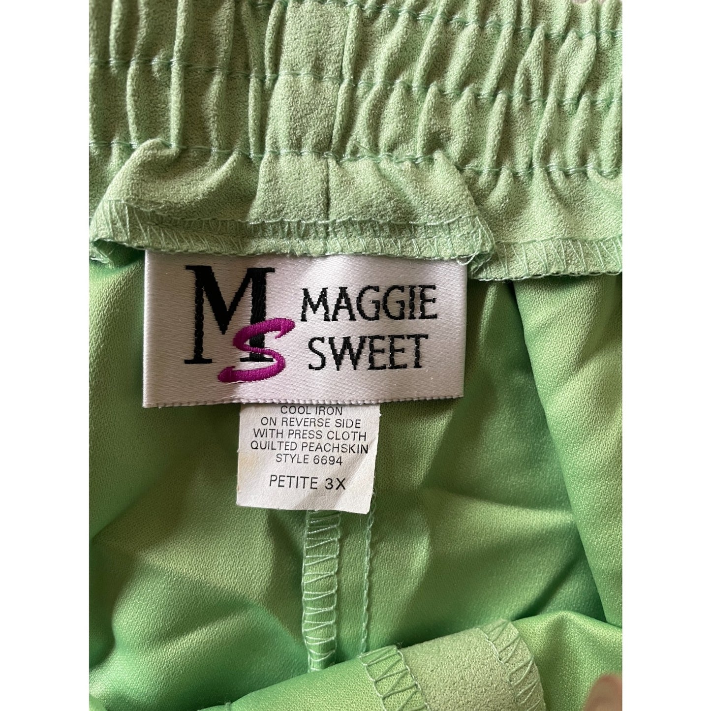 MAGGIE SWEET New Mint Green Velveteen Elastic Waist Pants, Size 3X Petite4