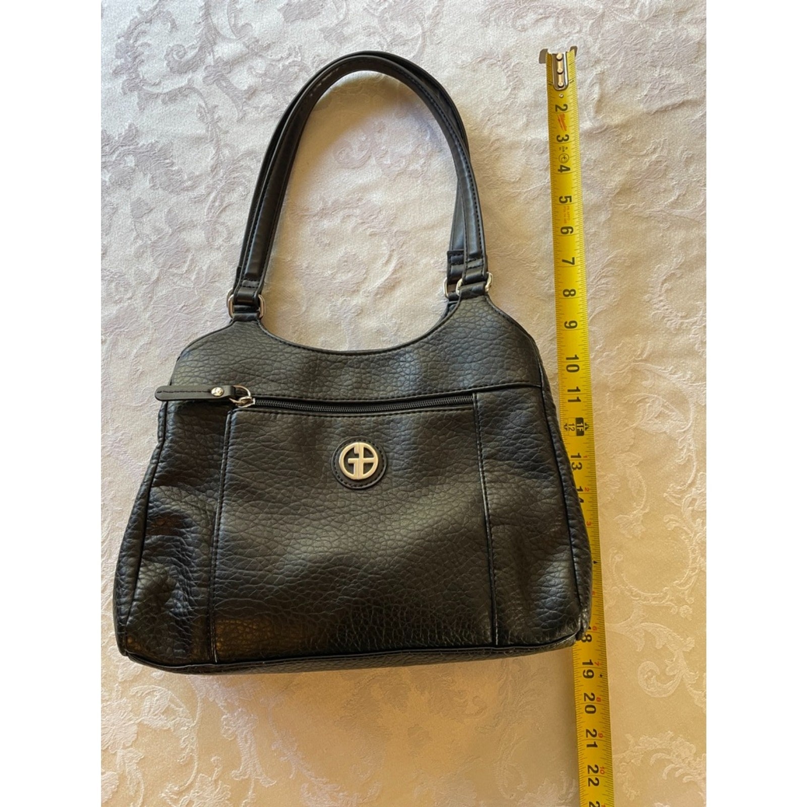 GIANI BERNINI Black Pebble Leather Tote Bag8
