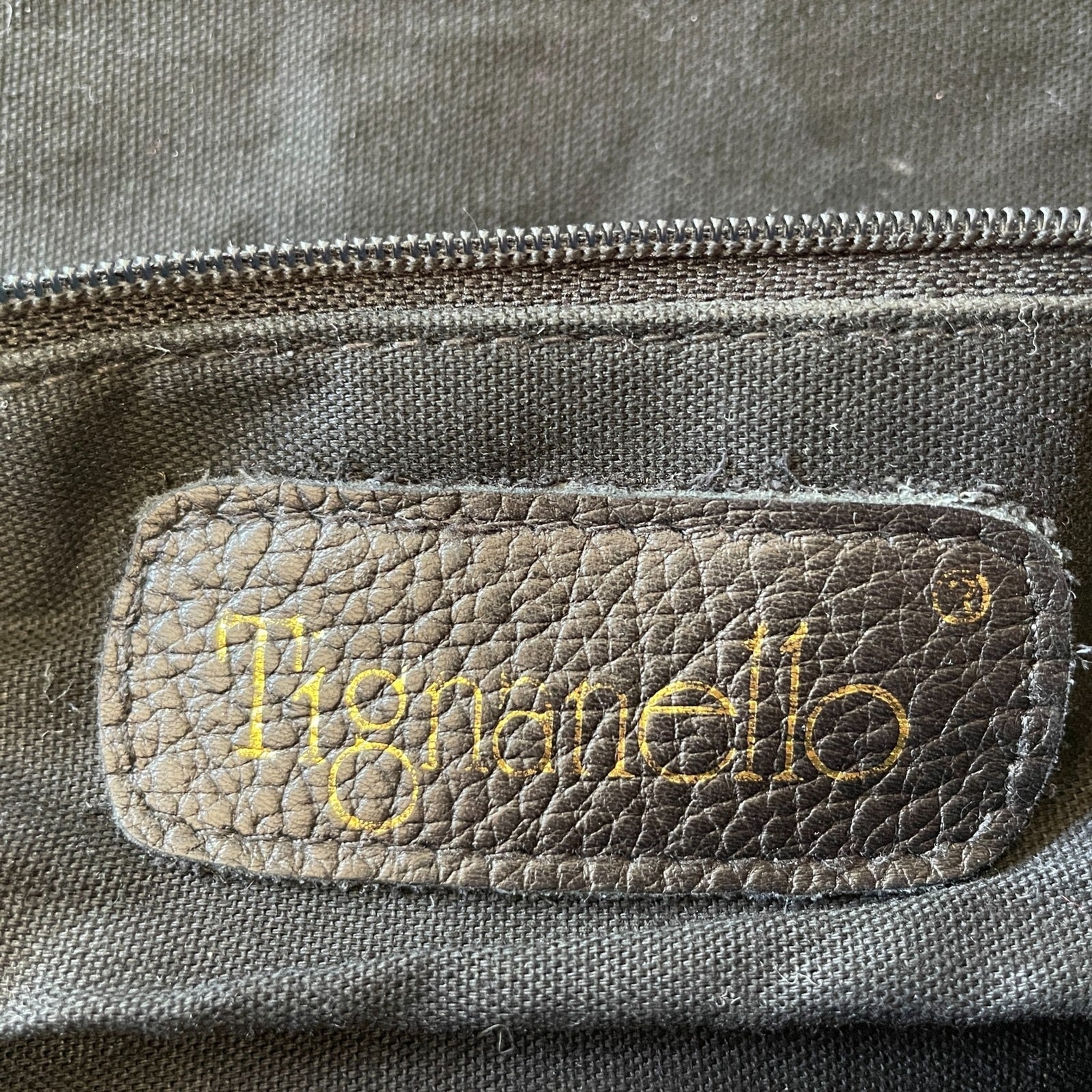 TIGNANELLO Black Genuine Leather Crossbody Bag with Flap Over 5