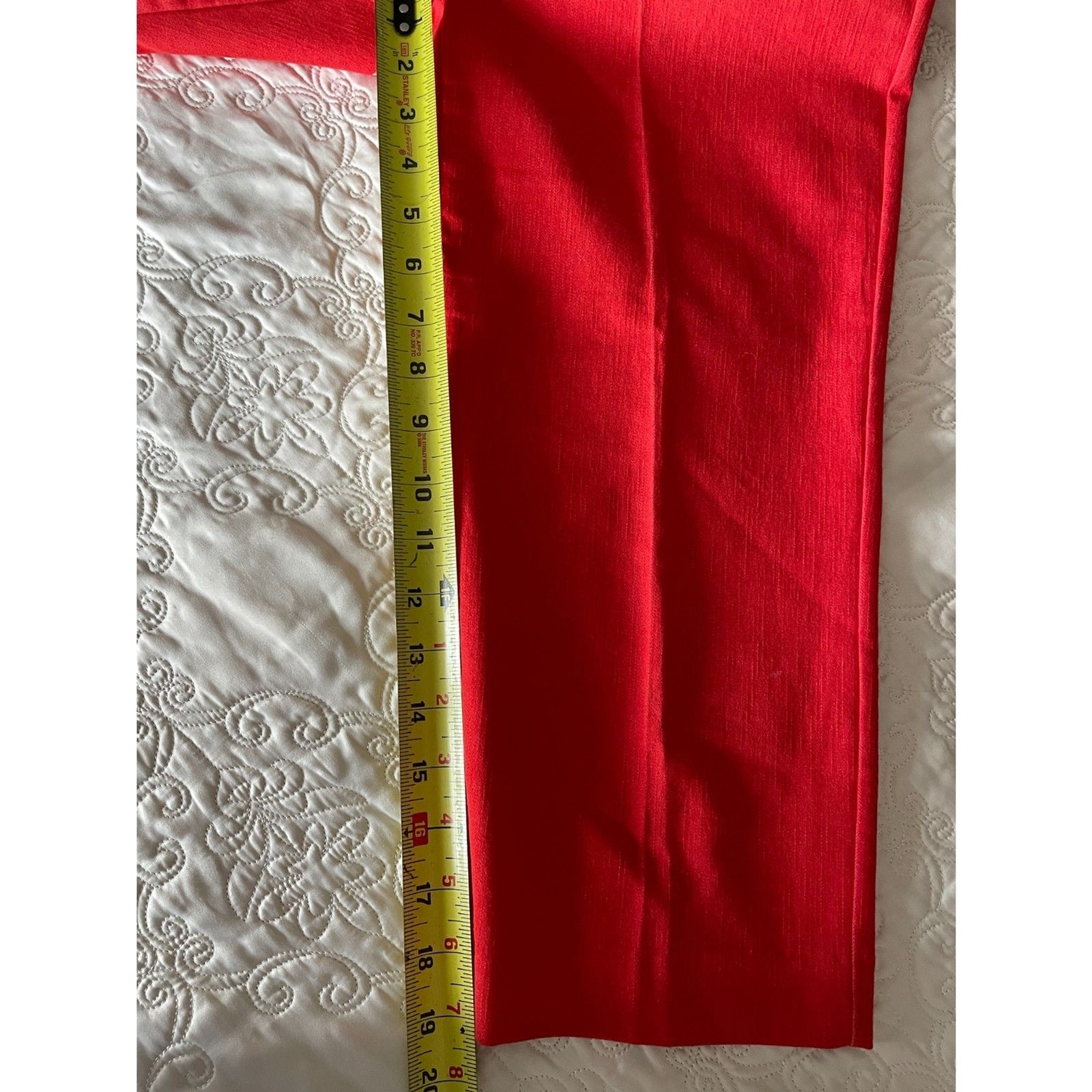 LARRY LEVINE Red Cropped Capri Chino Cotton Pants, Size 4 Petite11