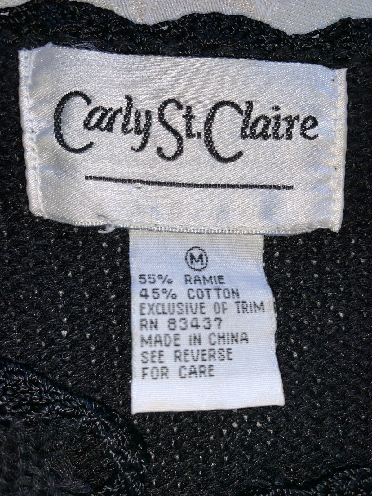 CARLY ST CLAIRE Vintage Black Beaded Cardigan5