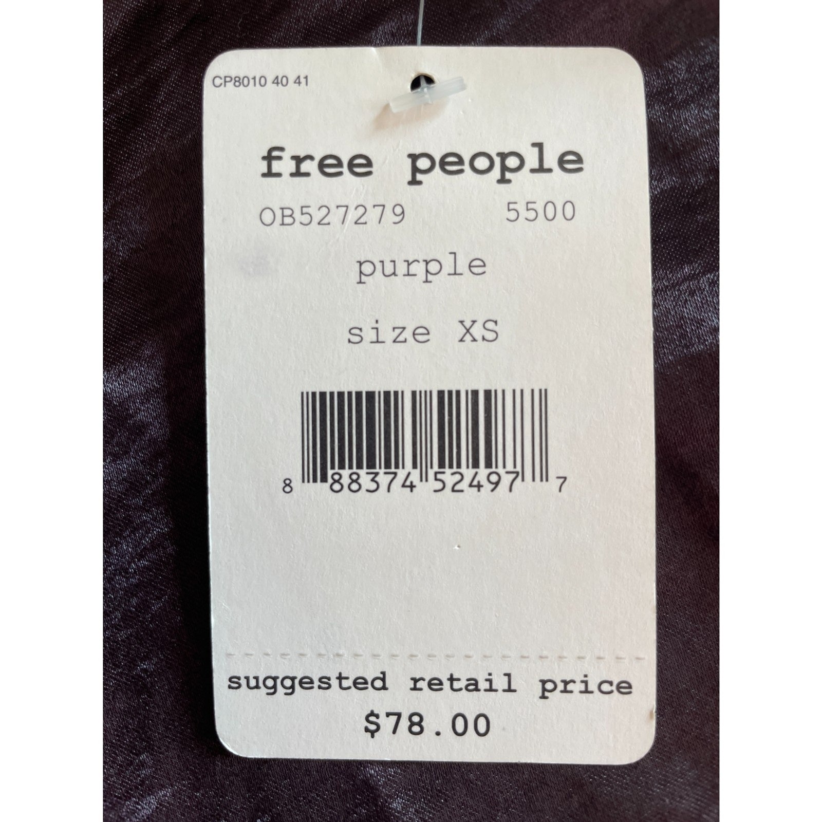 FREE PEOPLE Silky Strappy Plum Purple Tank Top, Size XS5