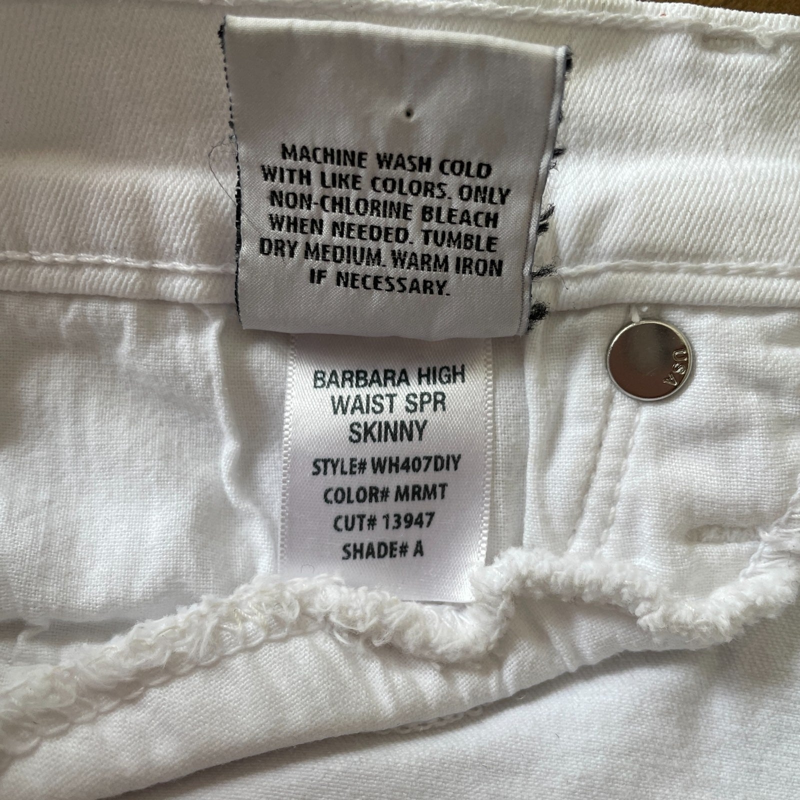 HUDSON Women's Barbara High Waist White Super Skinny Jeans, Size 269