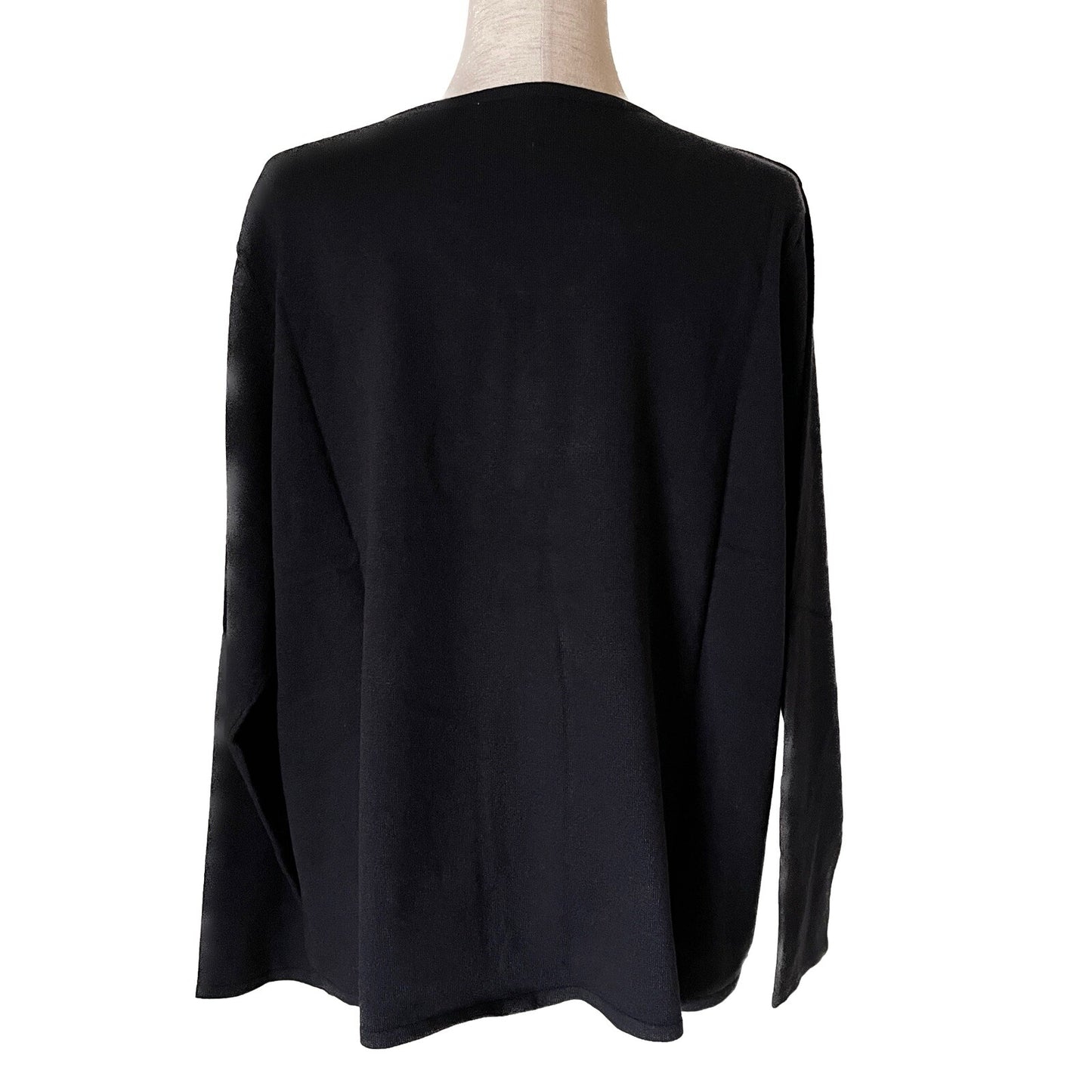PINK POODLE New Black Sweater with Jeweled V-Neck Sweater, Size 3X2