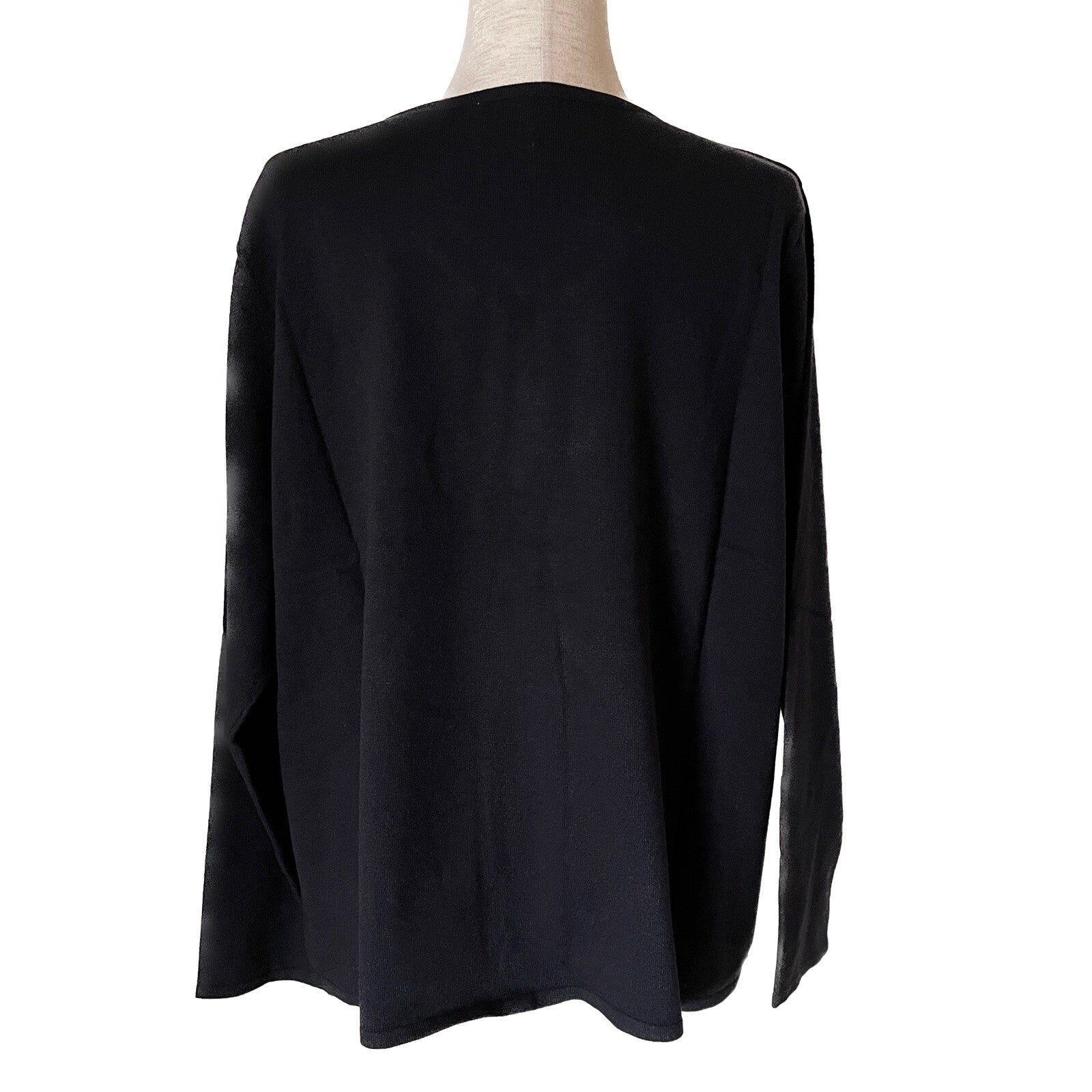 PINK POODLE New Black Sweater with Jeweled V-Neck Sweater, Size 3X2