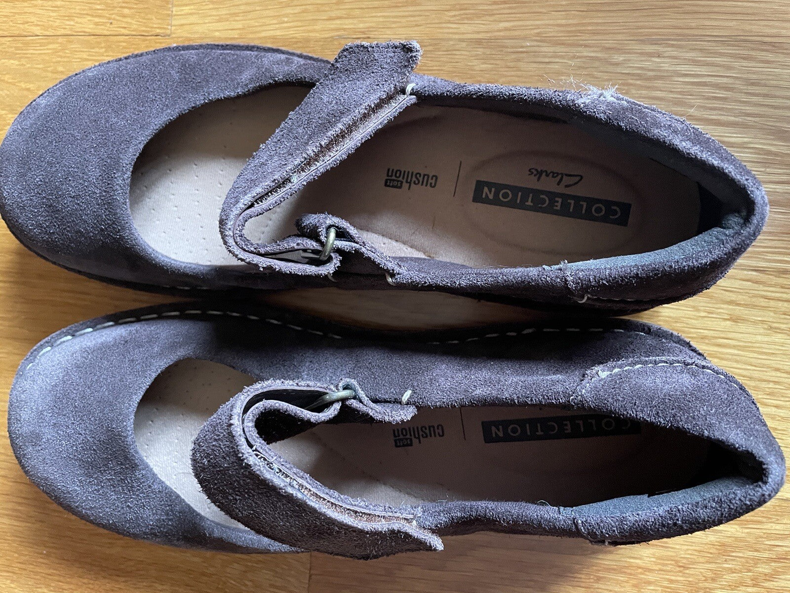 CLARKS Collection Soft Cushion Brown Suede Shoes, Size 7.53