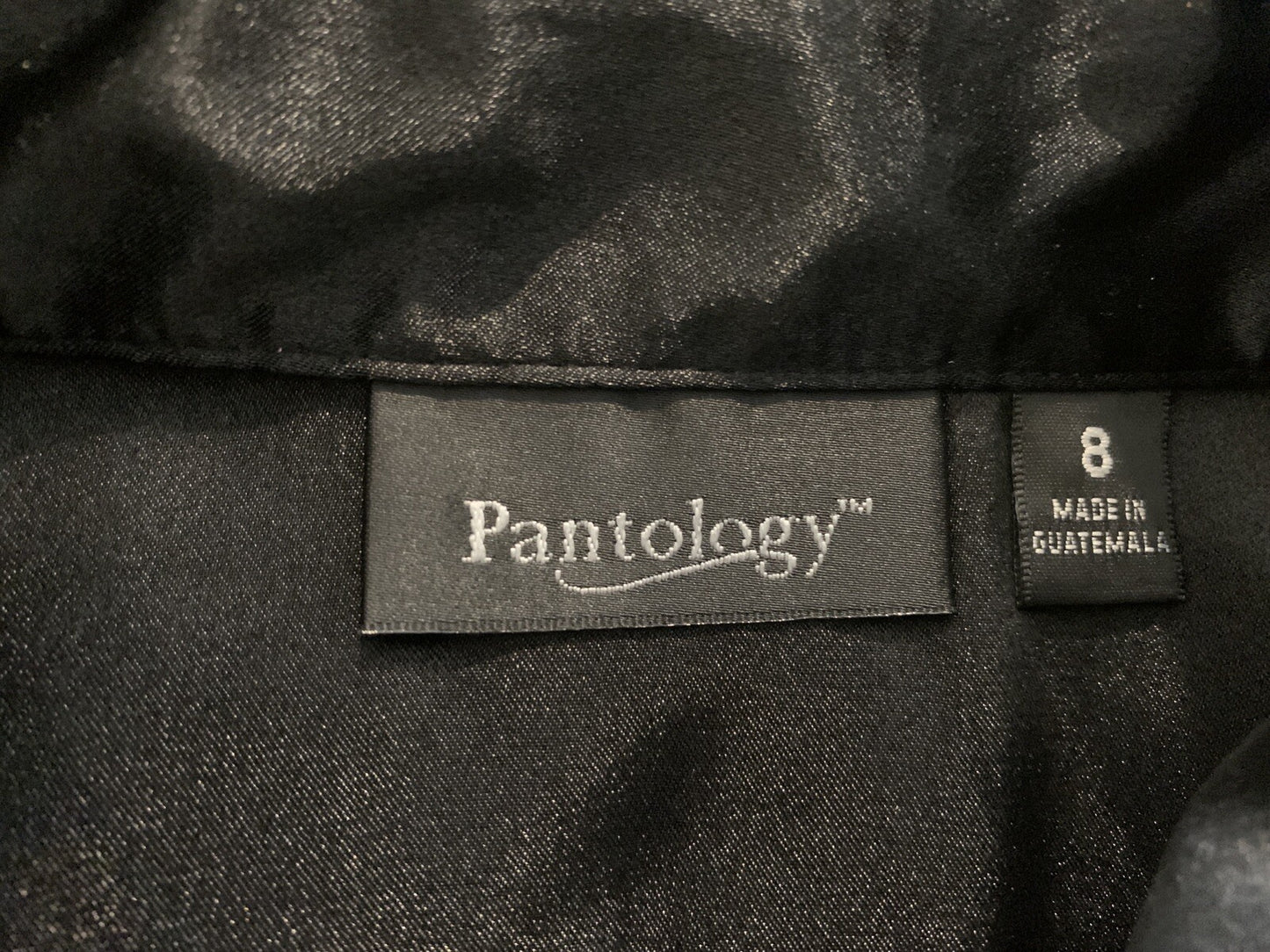 PANTOLOGY Black Blouse w/Mirror-like Buttons2