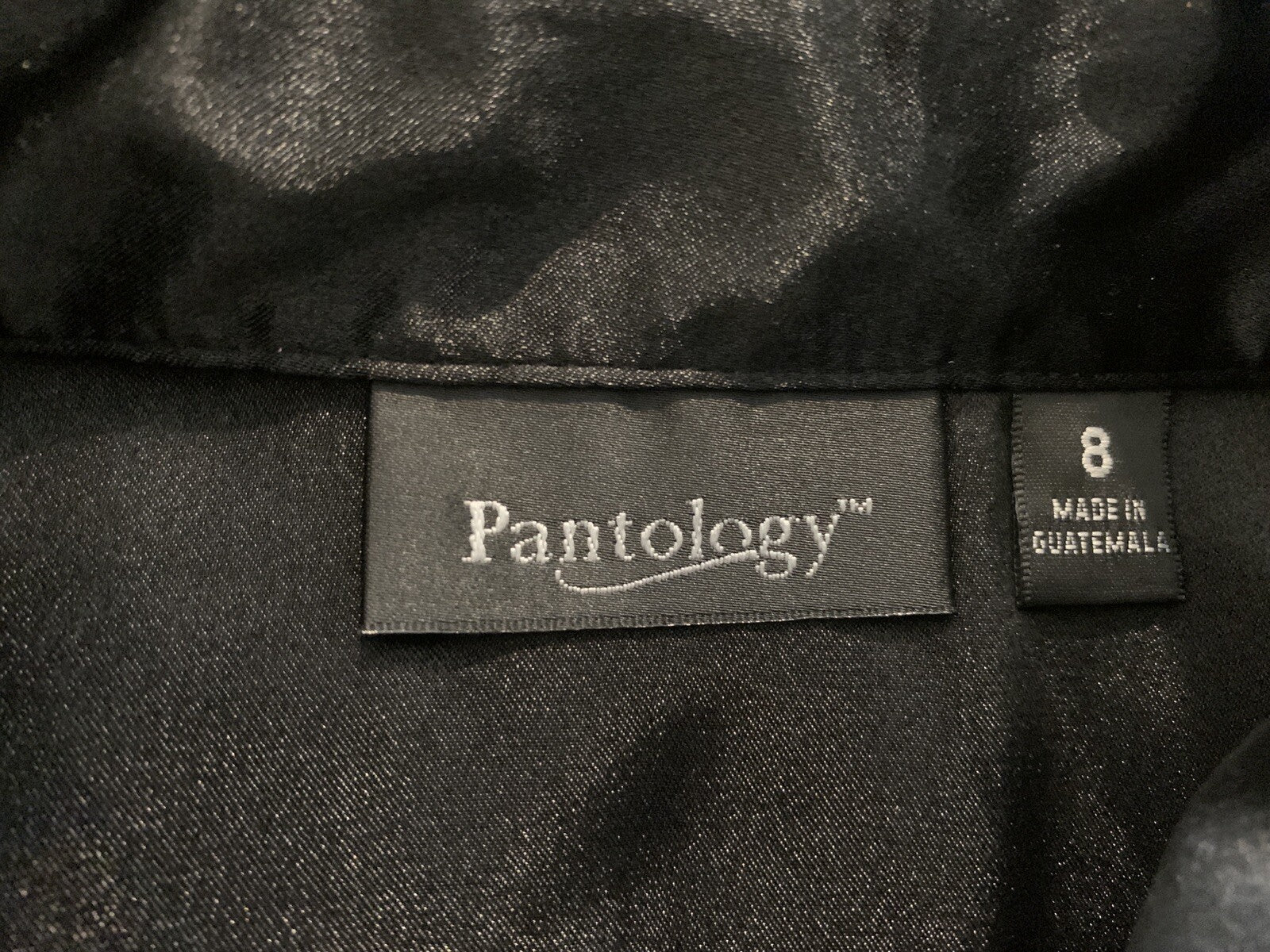 PANTOLOGY Black Blouse w/Mirror-like Buttons2