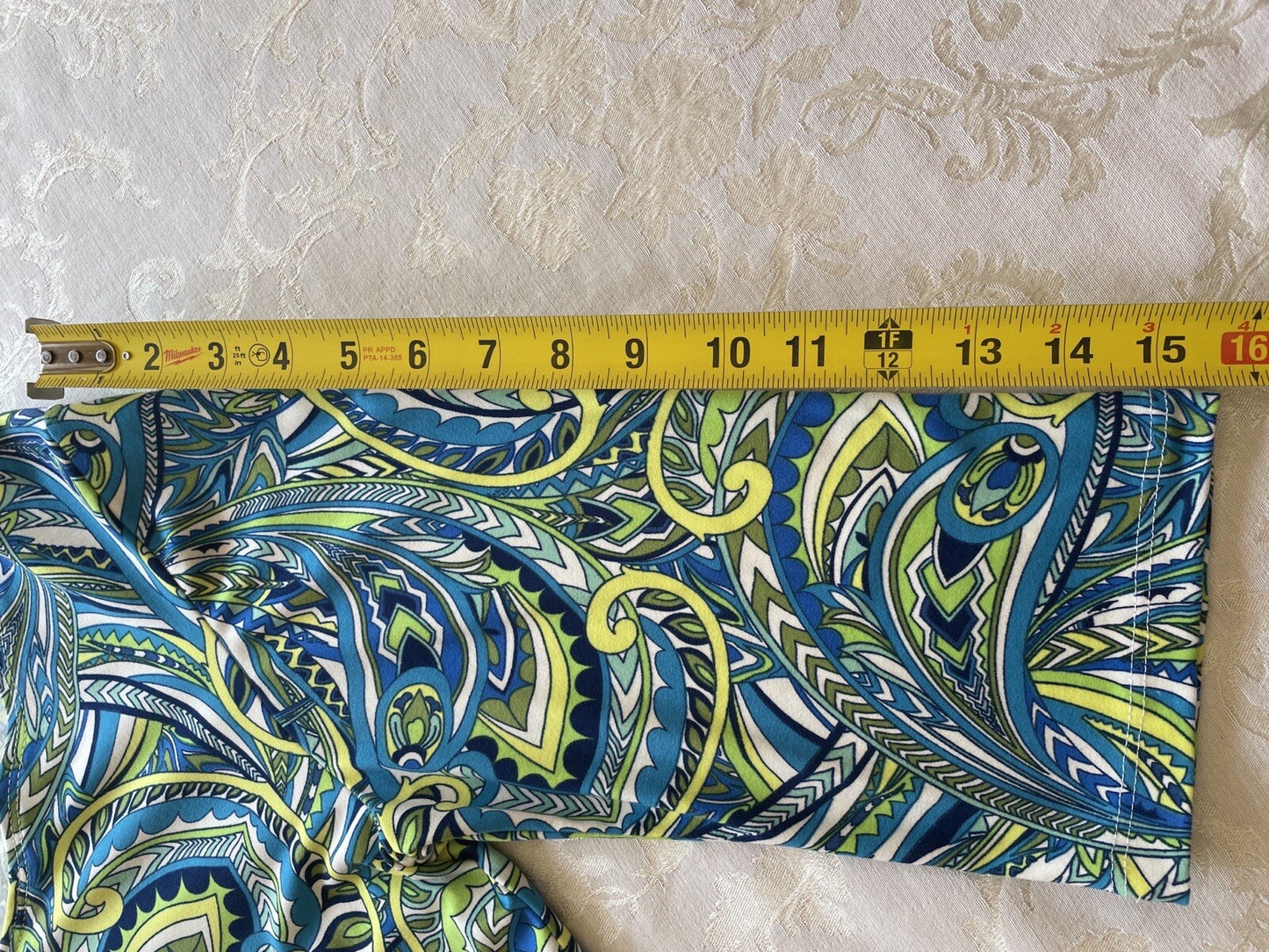 J VALDI Classy Paisley Beach Coverup, Size Small10