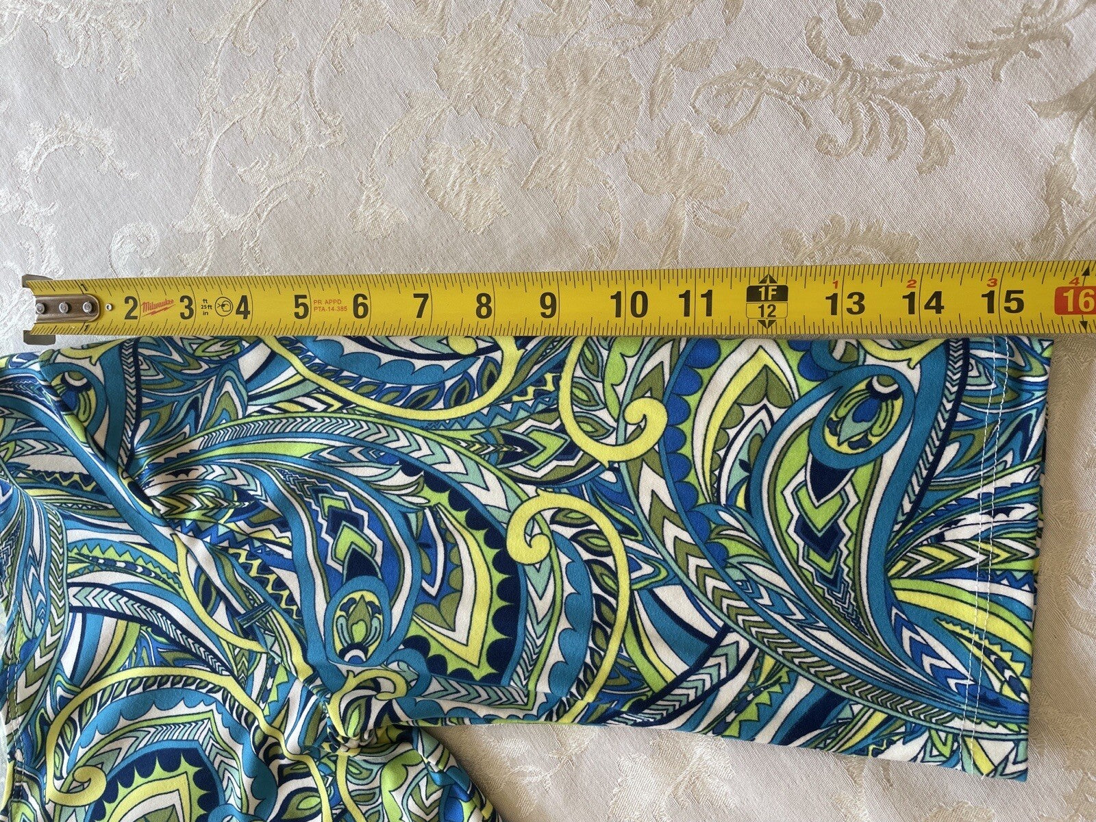 J VALDI Classy Paisley Beach Coverup, Size Small10