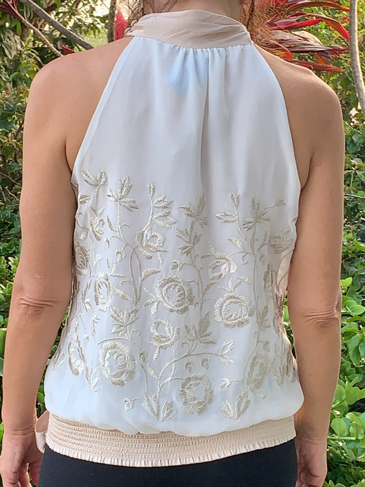 WHITE HOUSE/BLACK MARKET Embroidered Blouse, New1