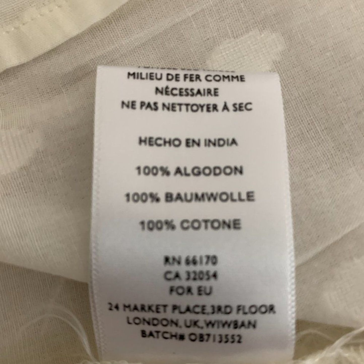 ECOTE 100% Cotton Peasant Cream Blouse6
