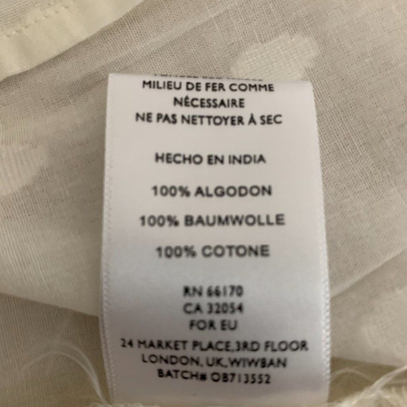 ECOTE 100% Cotton Peasant Cream Blouse6