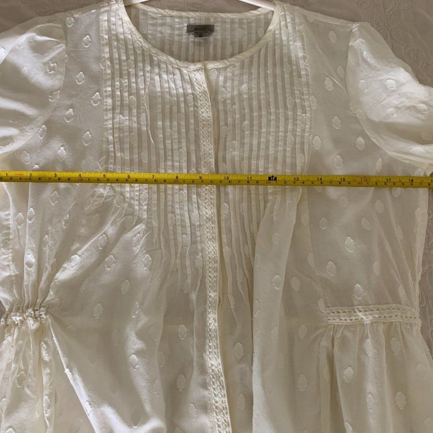 ECOTE 100% Cotton Peasant Cream Blouse11