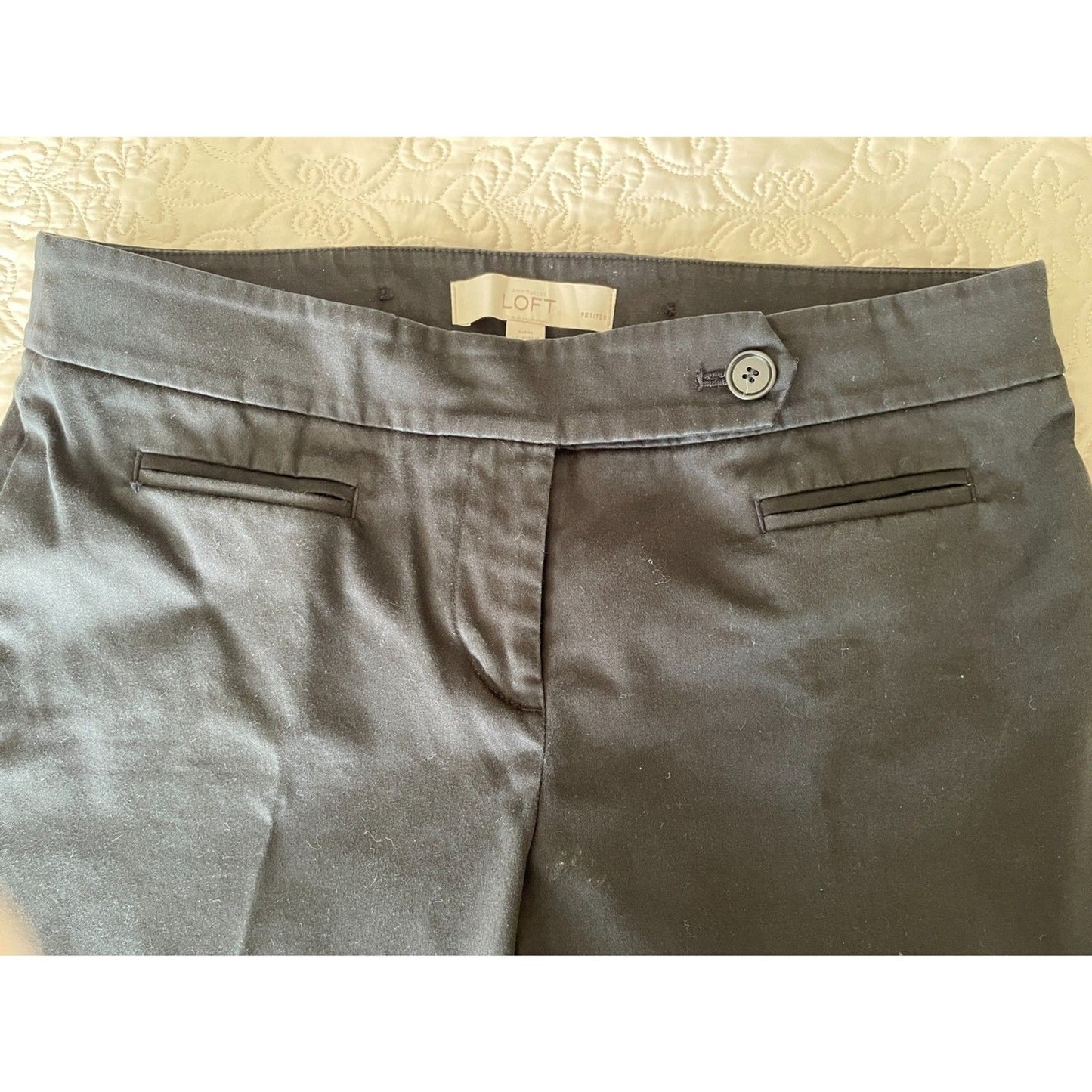 LOFT Black Chino Capri Pants, Size 4P1