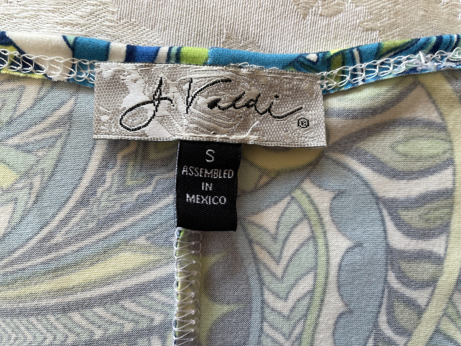 J VALDI Classy Paisley Beach Coverup, Size Small3