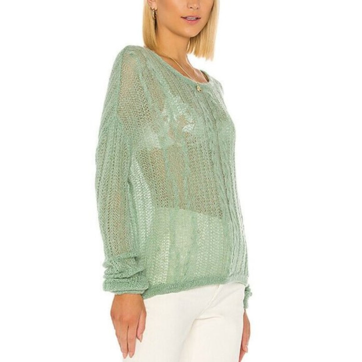 FREE PEOPLE New Mint Fresh Combo Sweater, Size XS1