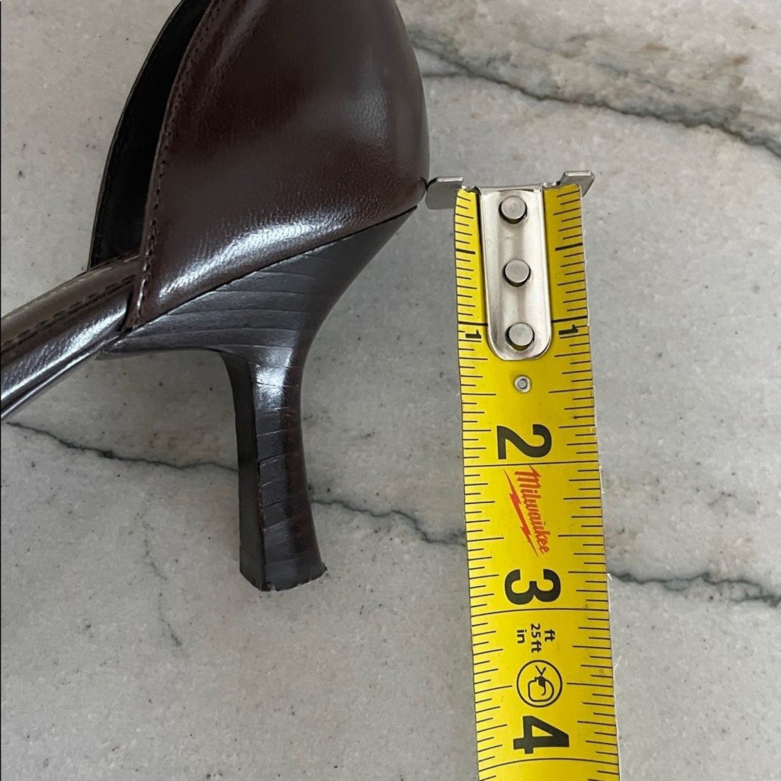 Michael Shannon Chocolate Heels with Gold Accent4