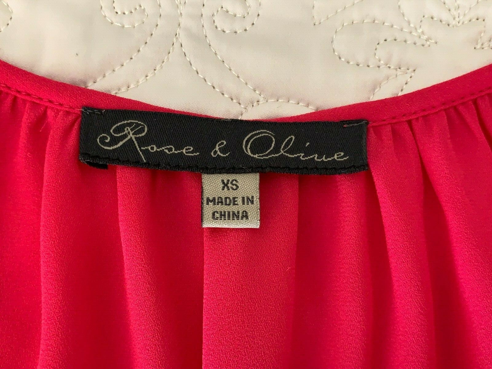 ROSE & OLIVE Fuchsia Tank w/tassel, Size XS3
