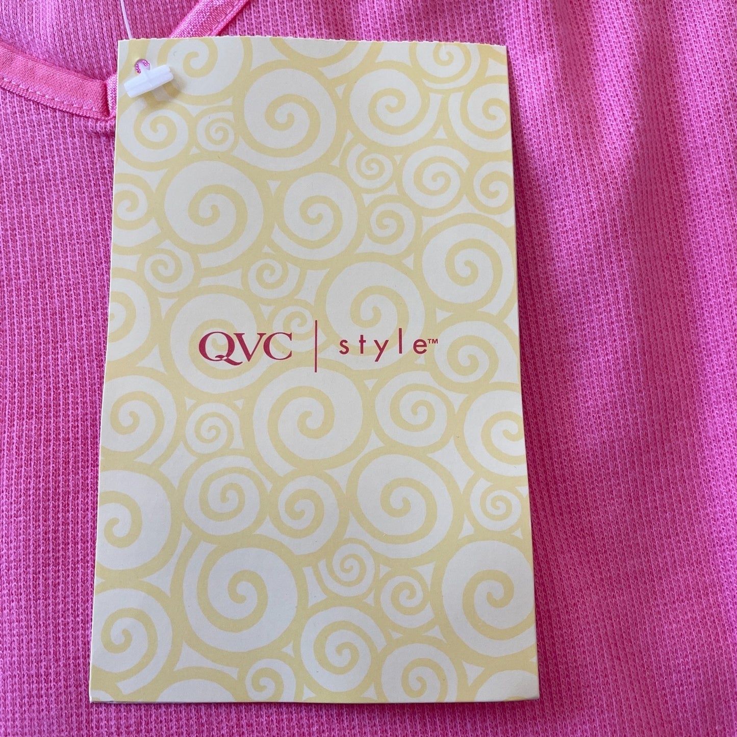DENIM & CO New Pink 3/4 Sleeve V-Neck Sweater, Size 3X7