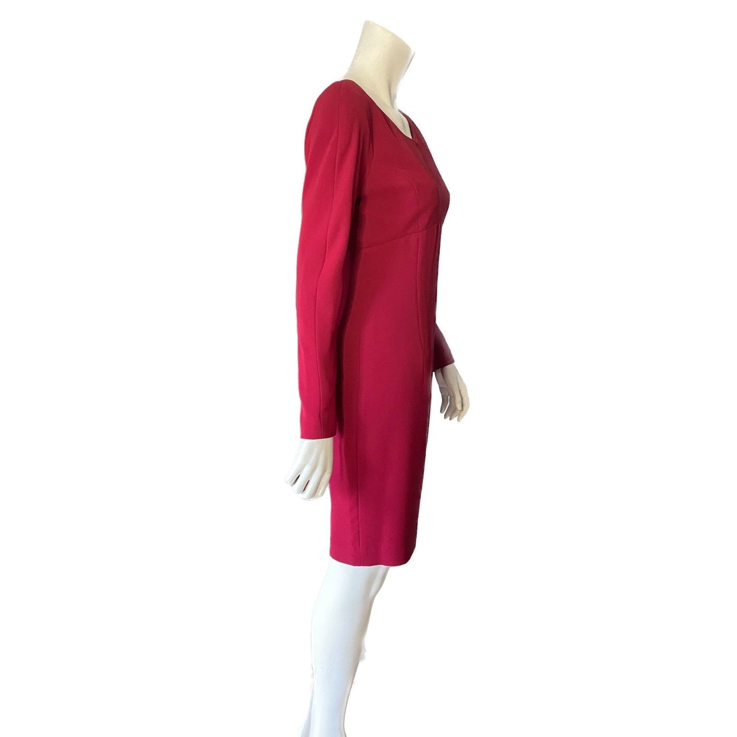 TARAHI NWOT Deep Red Long Sleeve Fitted Pencil Dress, Size 61