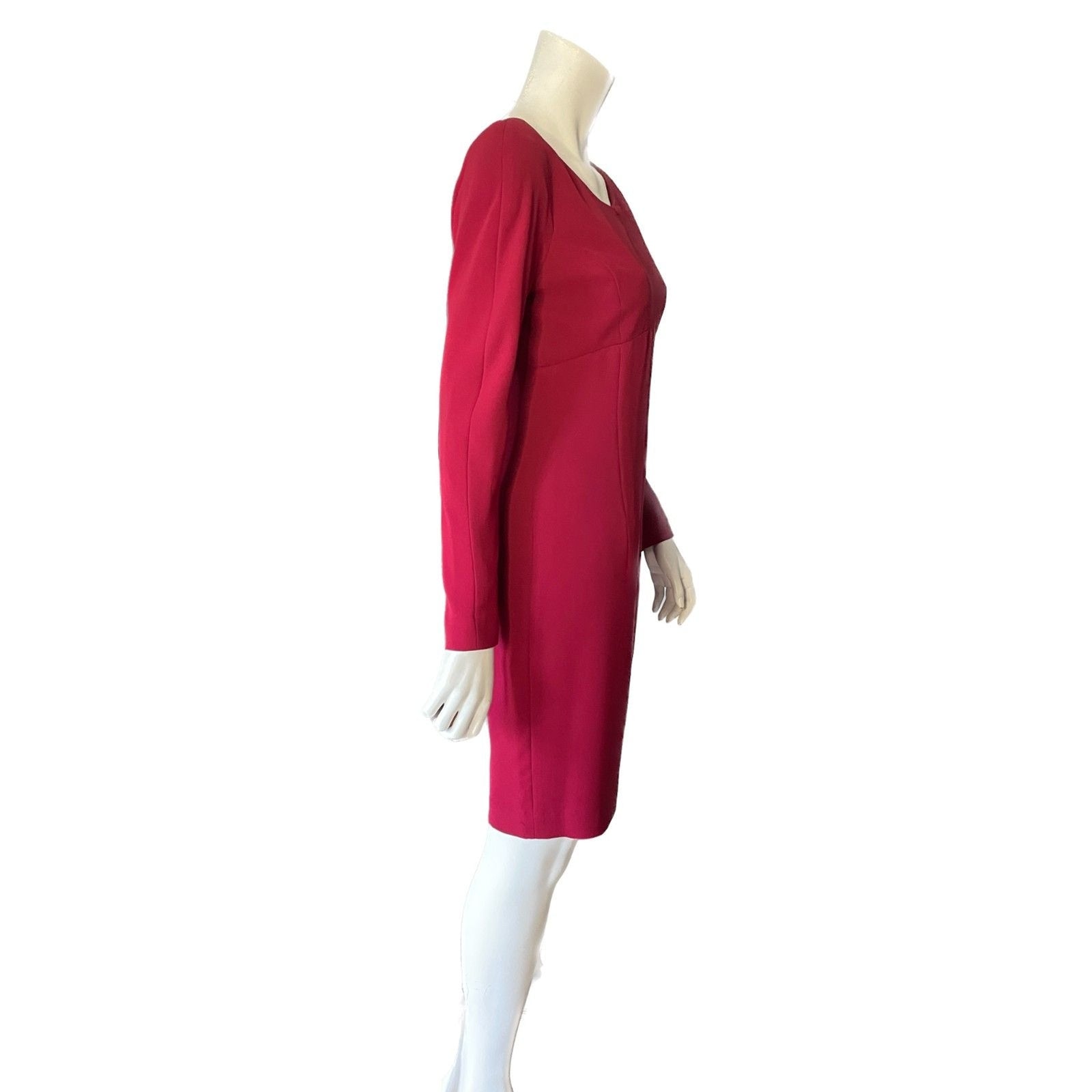 TARAHI NWOT Deep Red Long Sleeve Fitted Pencil Dress, Size 61