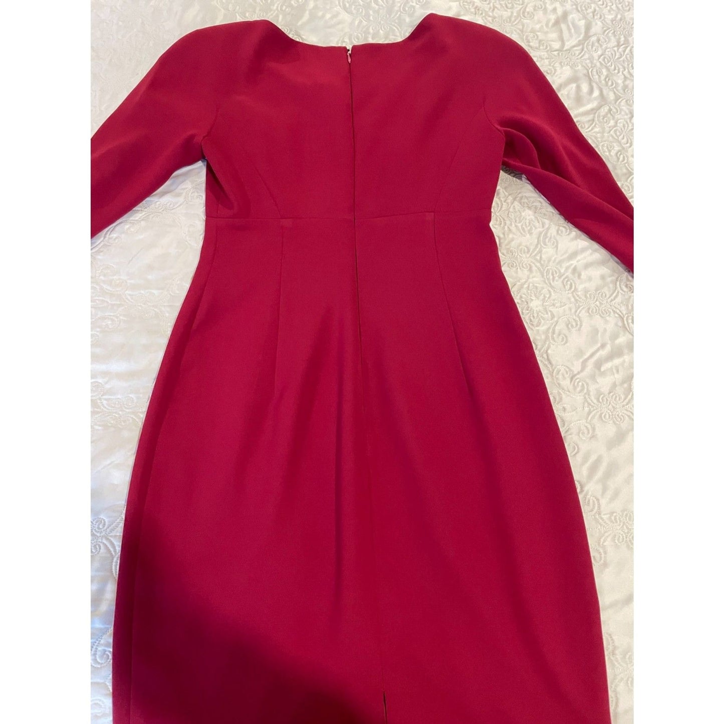 TARAHI NWOT Deep Red Long Sleeve Fitted Pencil Dress, Size 66