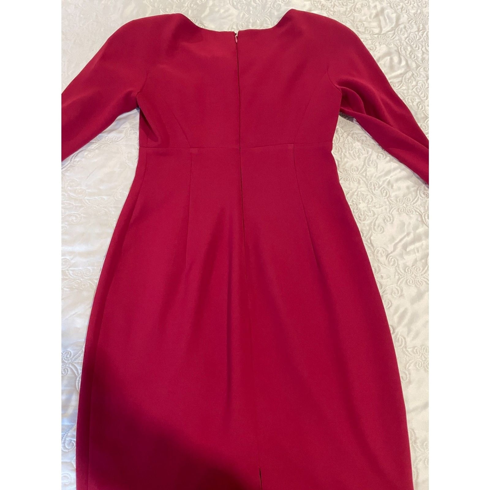 TARAHI NWOT Deep Red Long Sleeve Fitted Pencil Dress, Size 66