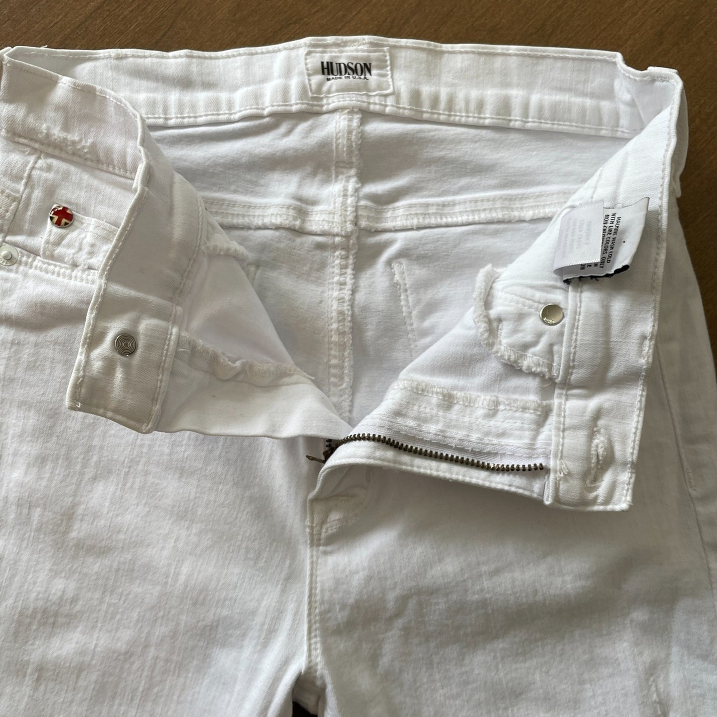 HUDSON Women's Barbara High Waist White Super Skinny Jeans, Size 264