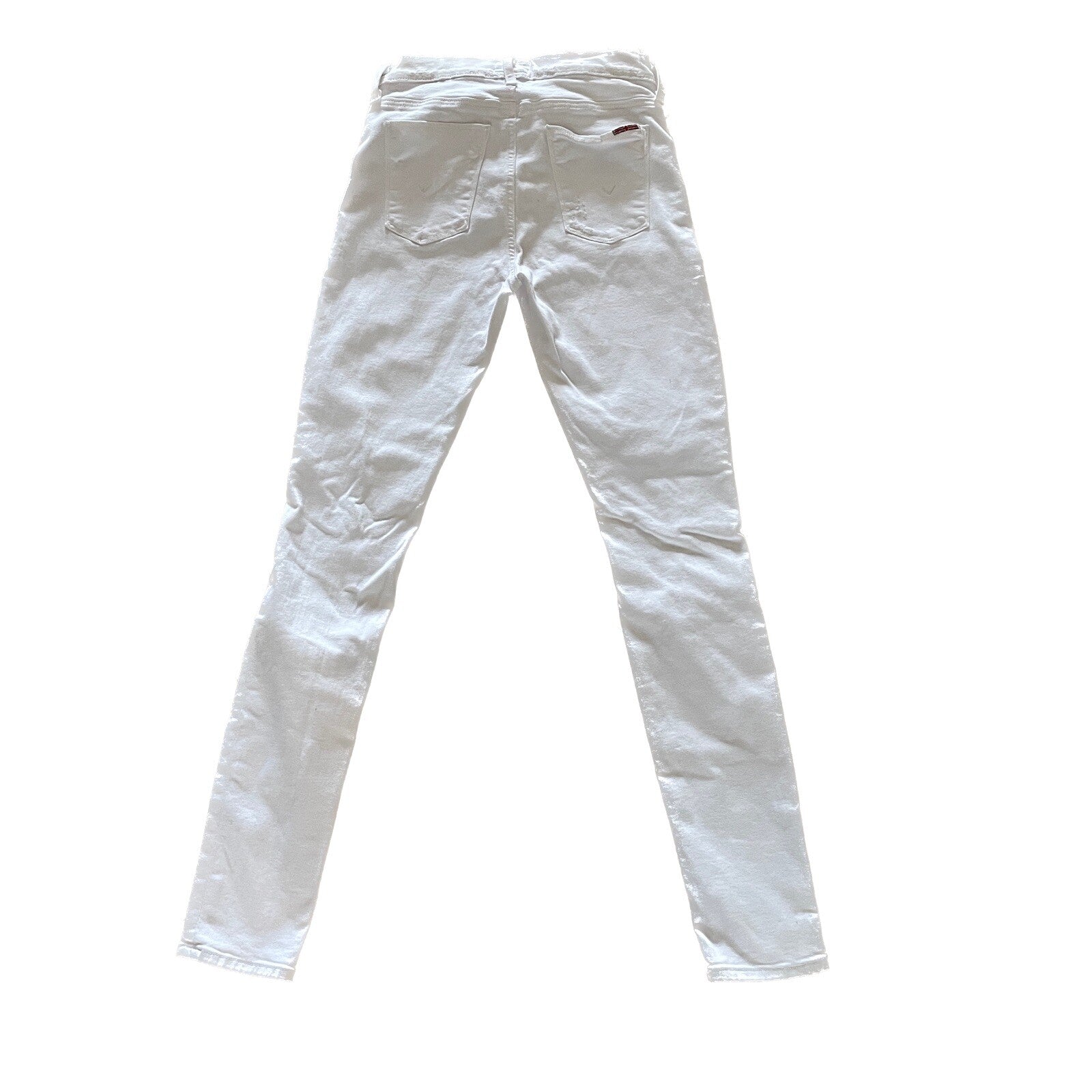 HUDSON Women's Barbara High Waist White Super Skinny Jeans, Size 262