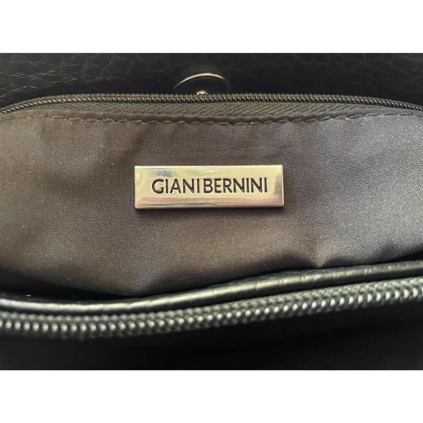 GIANI BERNINI Black Pebble Leather Tote Bag3