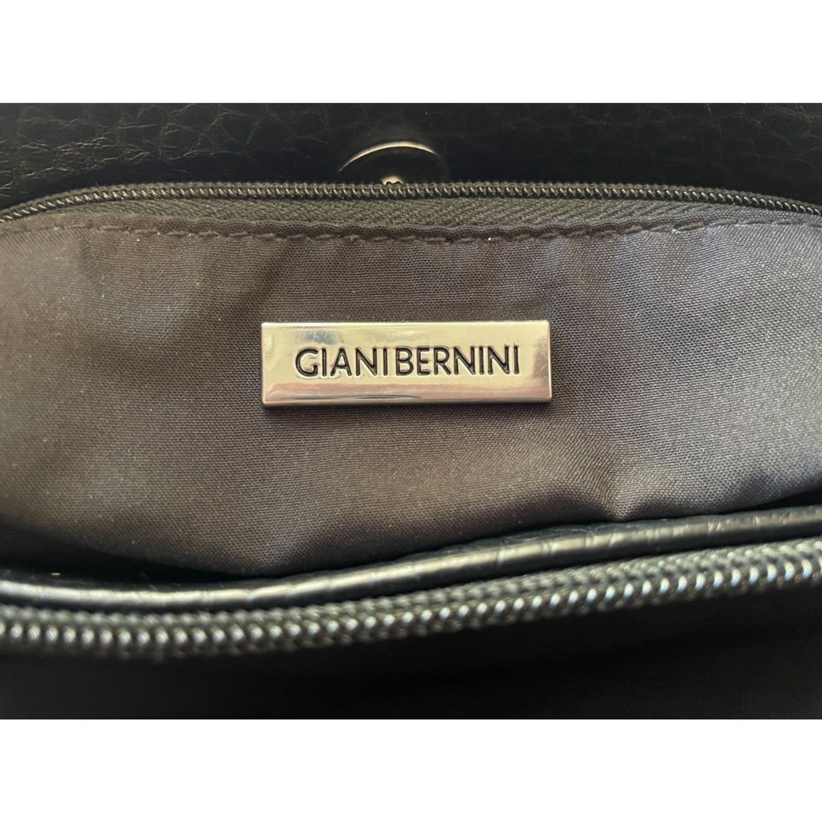 GIANI BERNINI Black Pebble Leather Tote Bag3