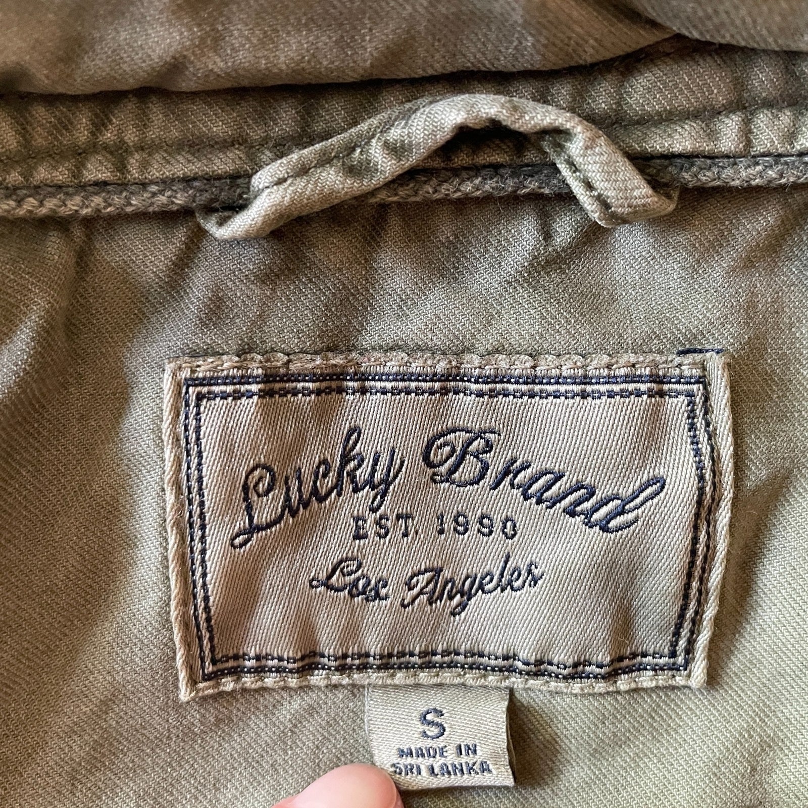 LUCKY BRAND Women's Olive Green Military Utility Jacket, Size S5