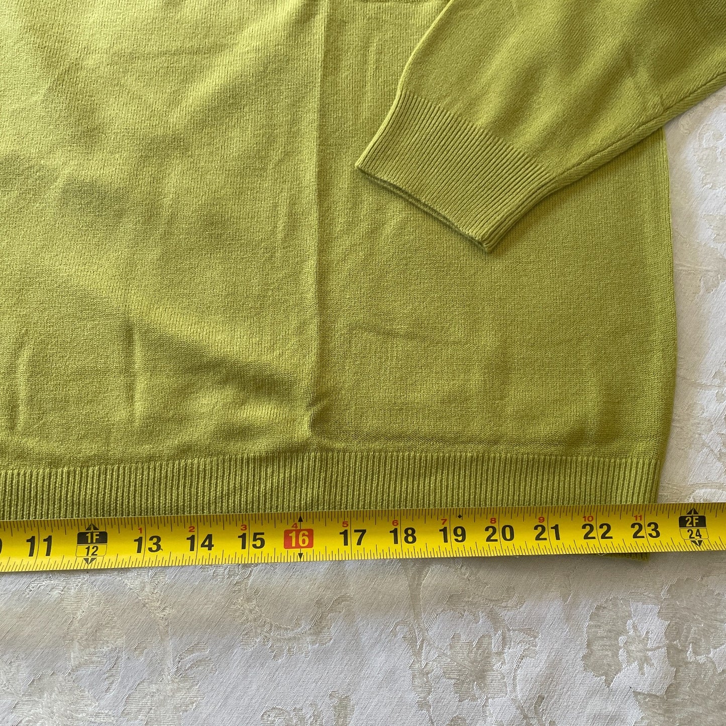 STITCHES IN TIME New Mock Neck Pea Green Sweater, Size 3X9