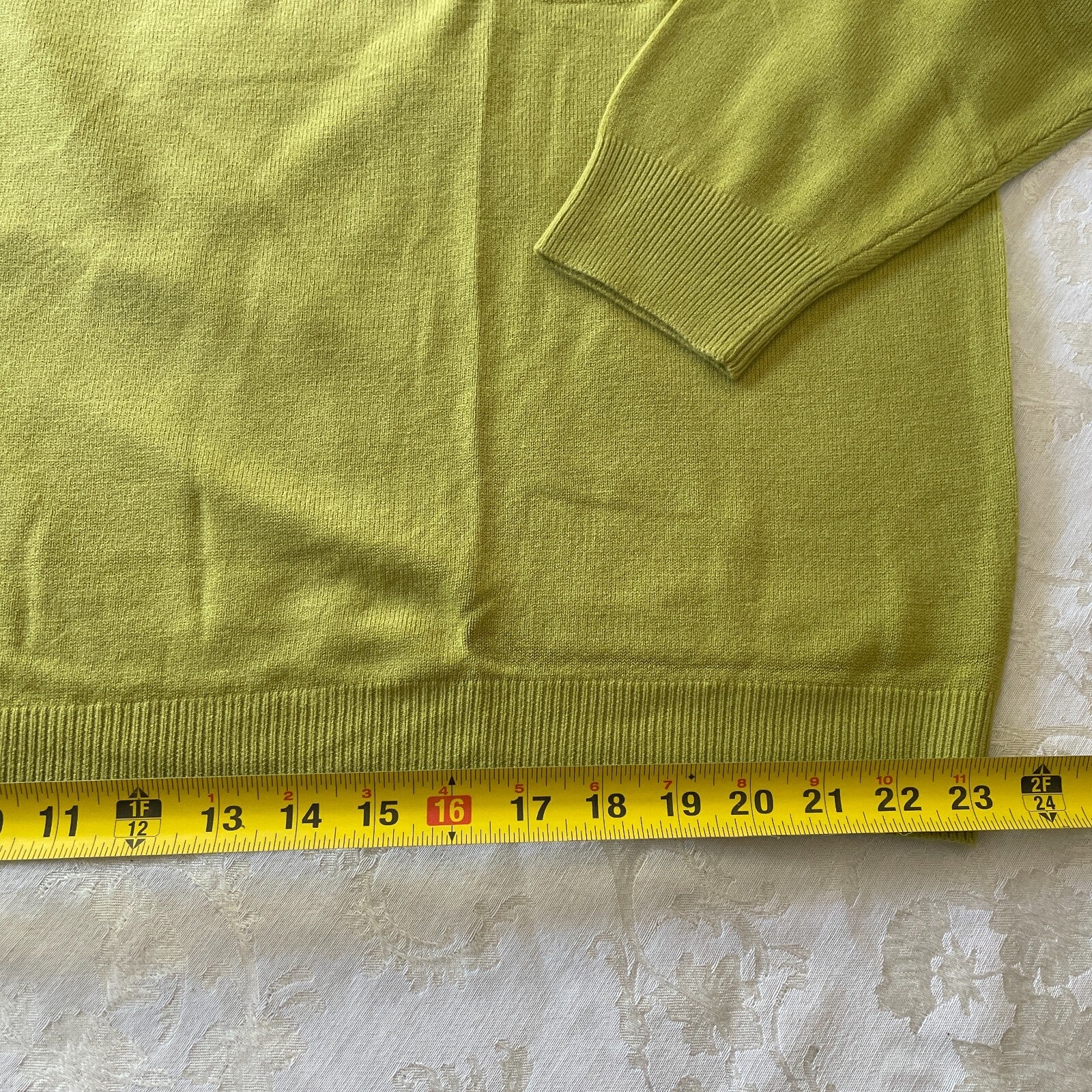 STITCHES IN TIME New Mock Neck Pea Green Sweater, Size 3X9