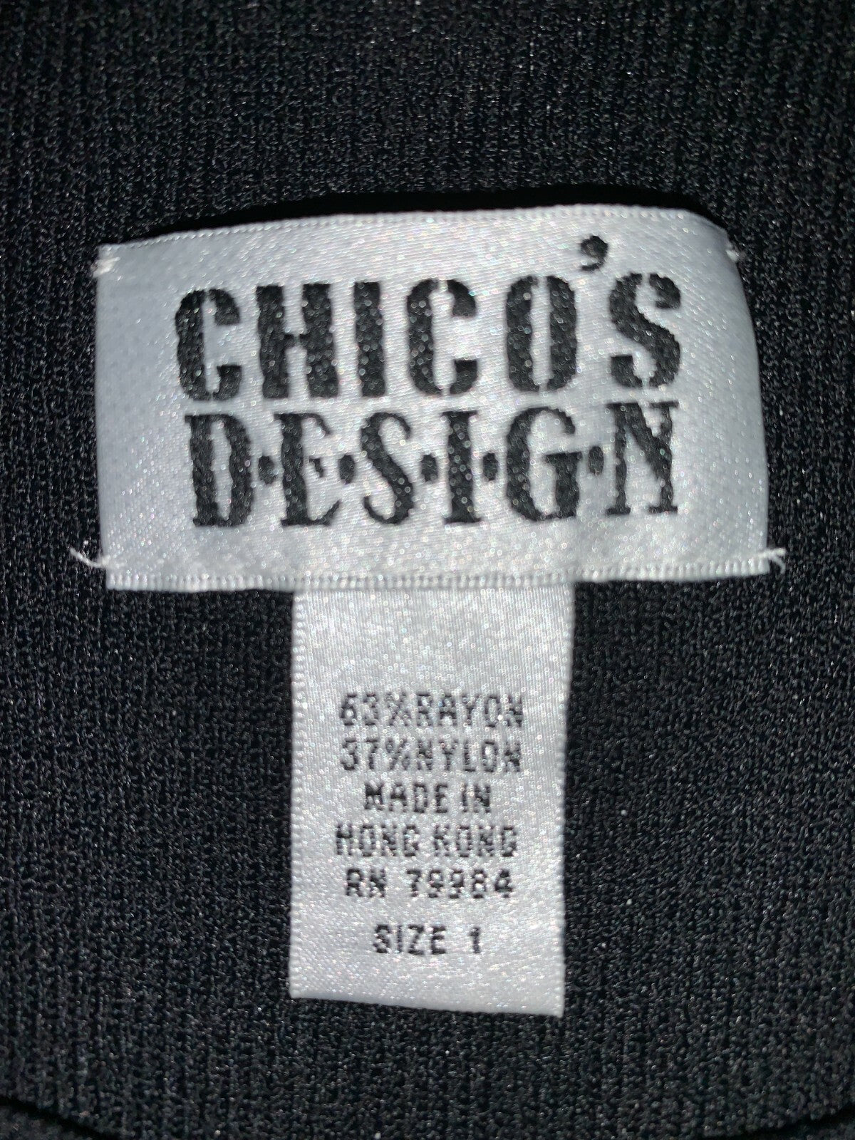 CHICO’S Black Dressy Vintage Cardigan Sweater with Black Beaded Fringe Trim4