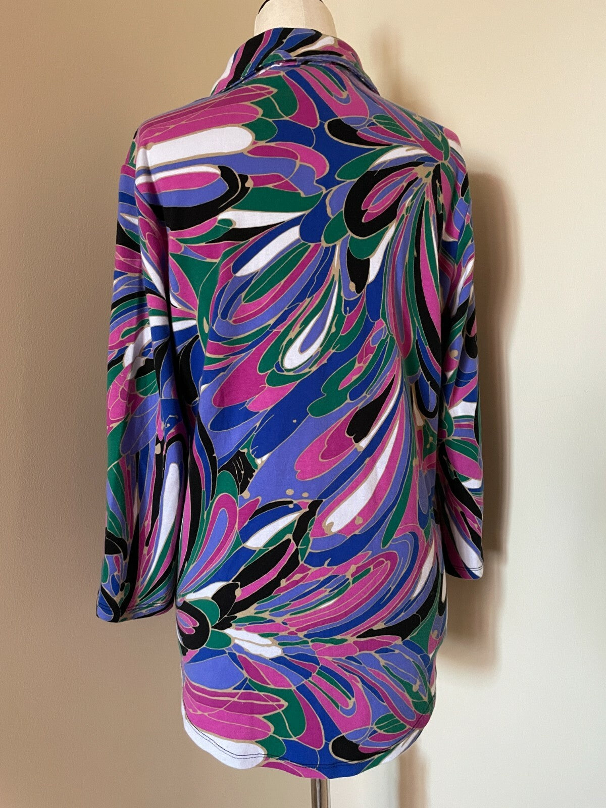 EVAN PICONE 100% Cotton Abstract Shirt, Size Large2