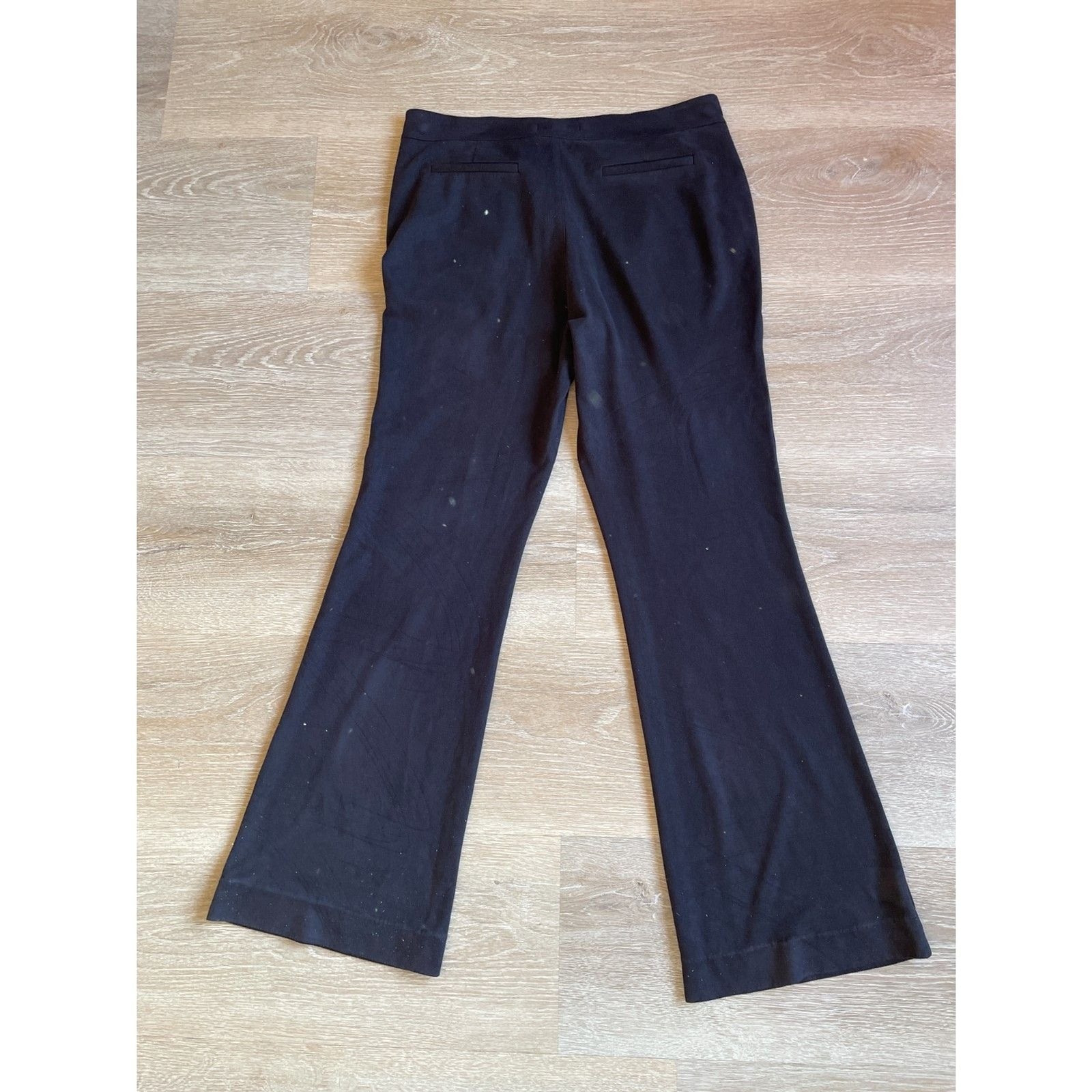 LEVEL 99 Black Faux Suede Wide Leg Pants, Size 293