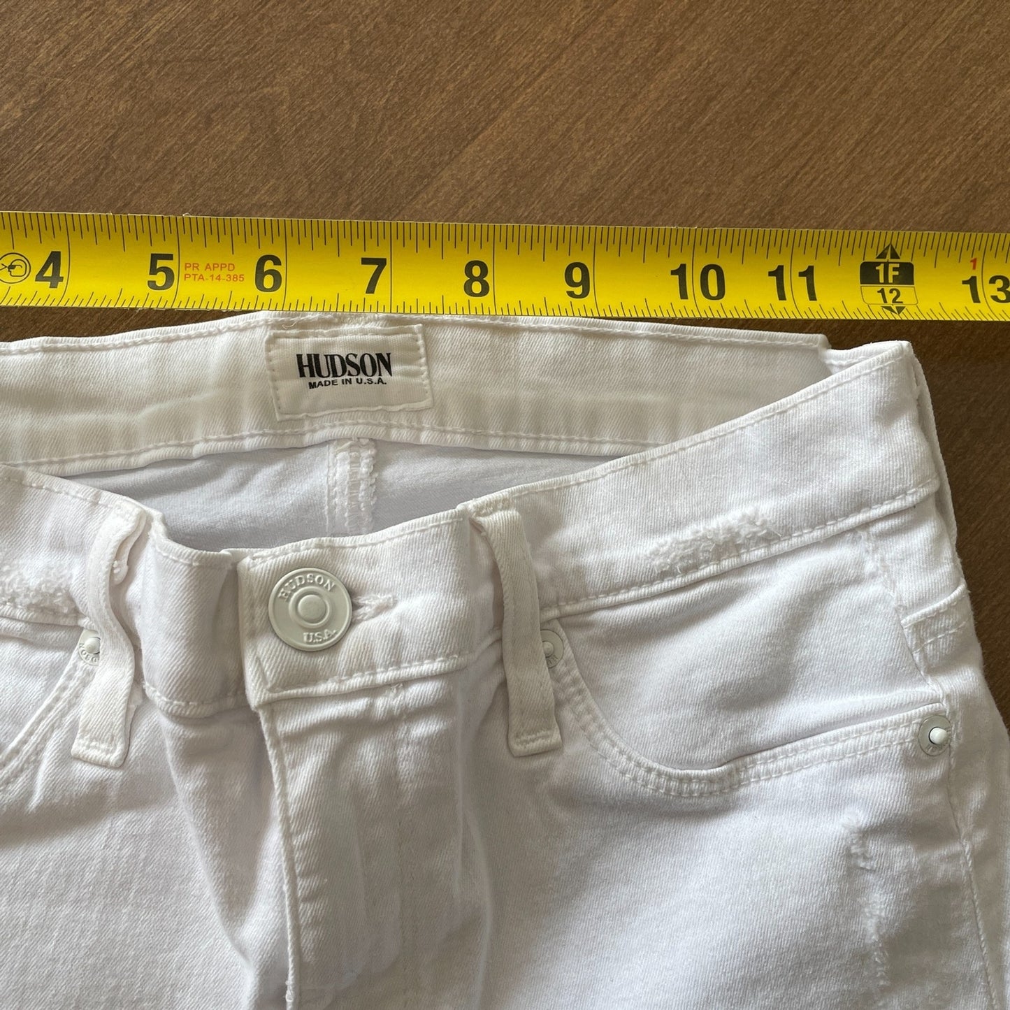 HUDSON Women's Barbara High Waist White Super Skinny Jeans, Size 2613
