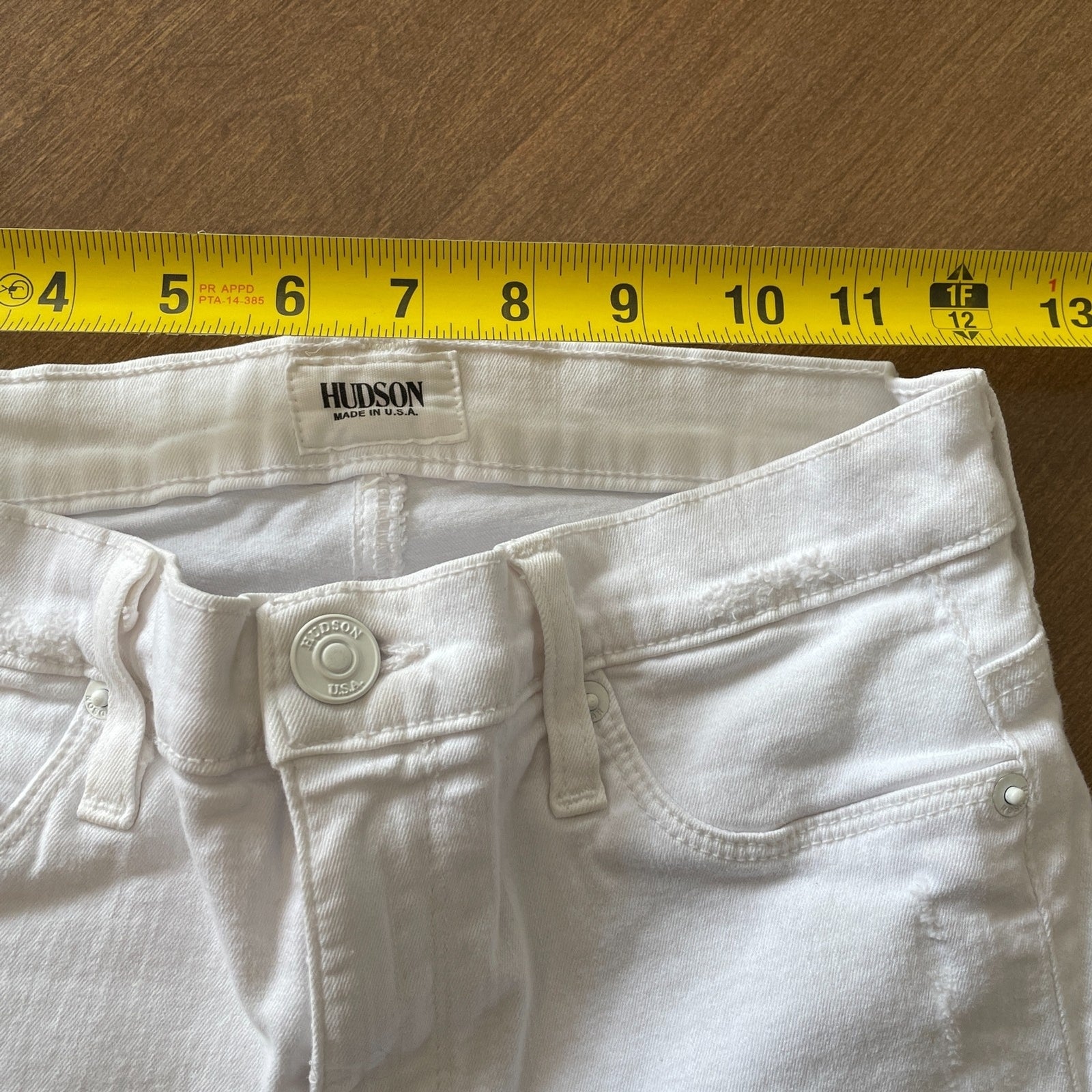 HUDSON Women's Barbara High Waist White Super Skinny Jeans, Size 2613