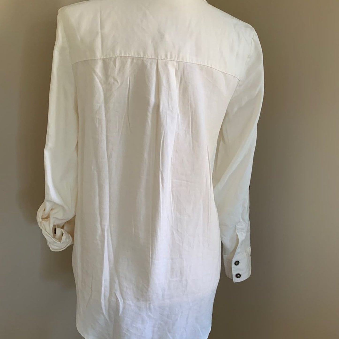 ONLY Cloud Dancer Cream Long Sleeve Top, Sz 36 Medium1