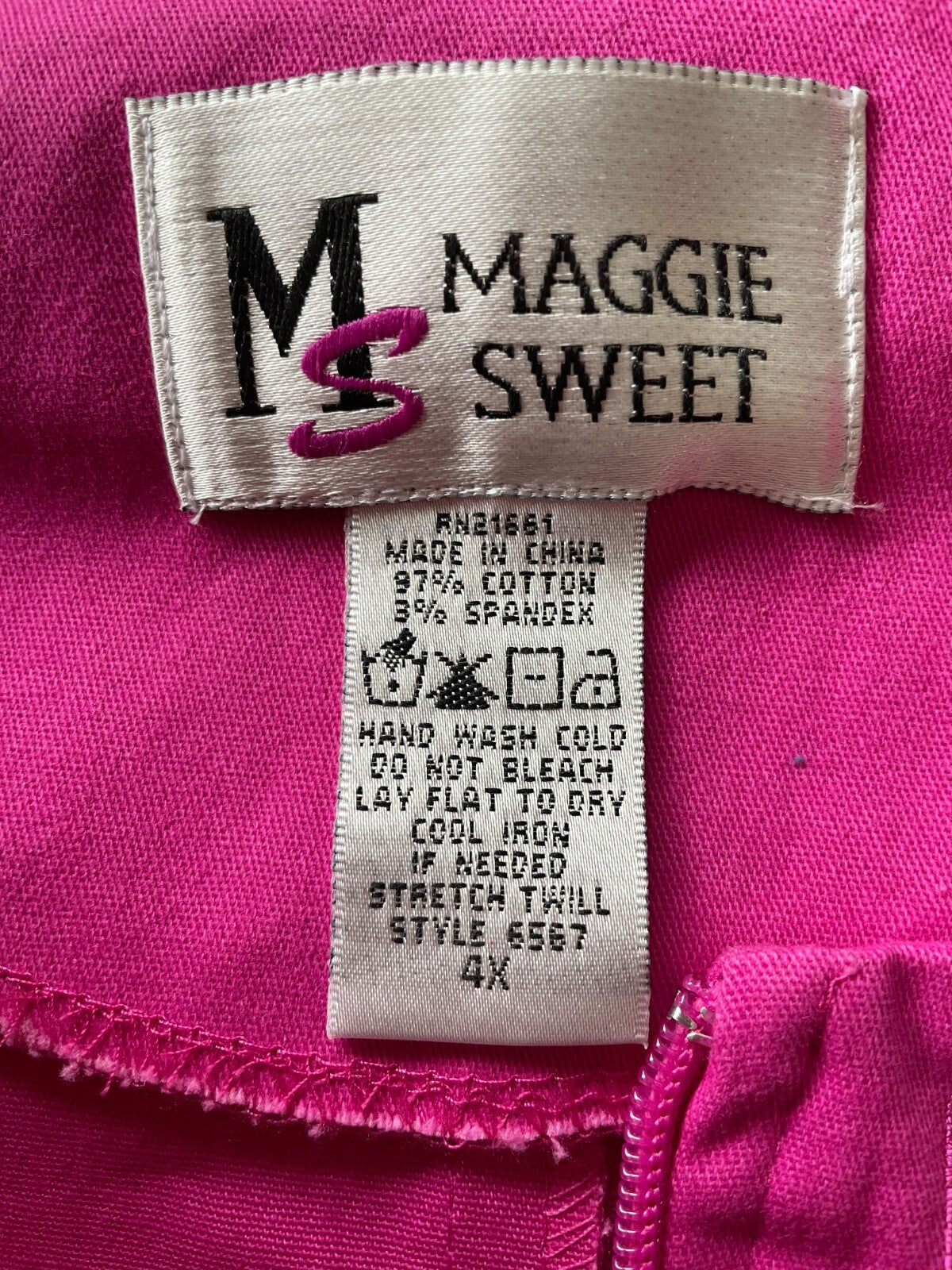 MAGGIE SWEET New Women's Pink Cotton Jacket with Jewels, Size 4X4