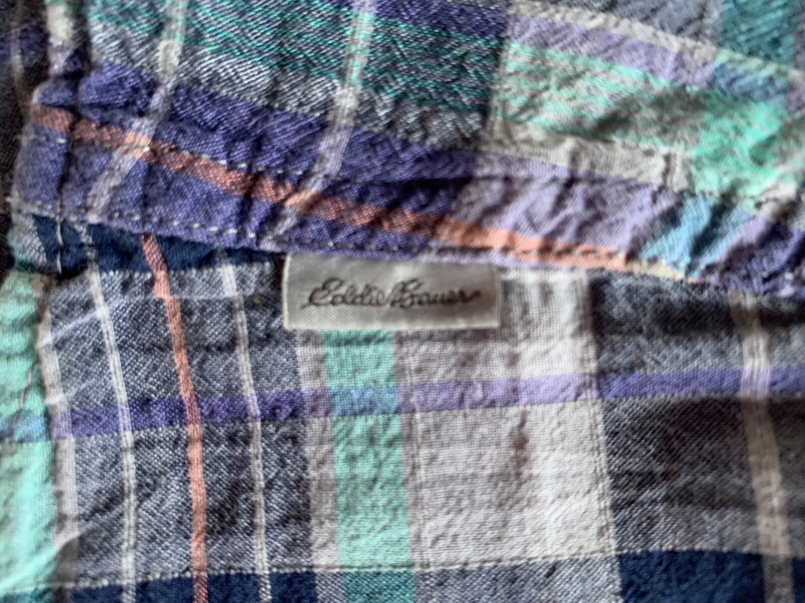 EDDIE BAUER Plaid Long Sleeve Button Down Shirt4