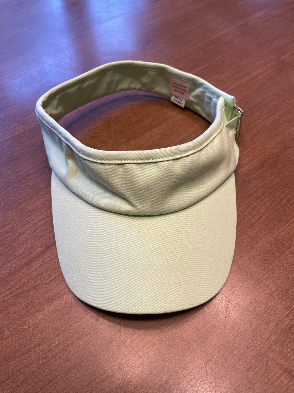 SUSAN GRAVER New Adorable Mint Green % Cotton Sun Visor with bling buckle1
