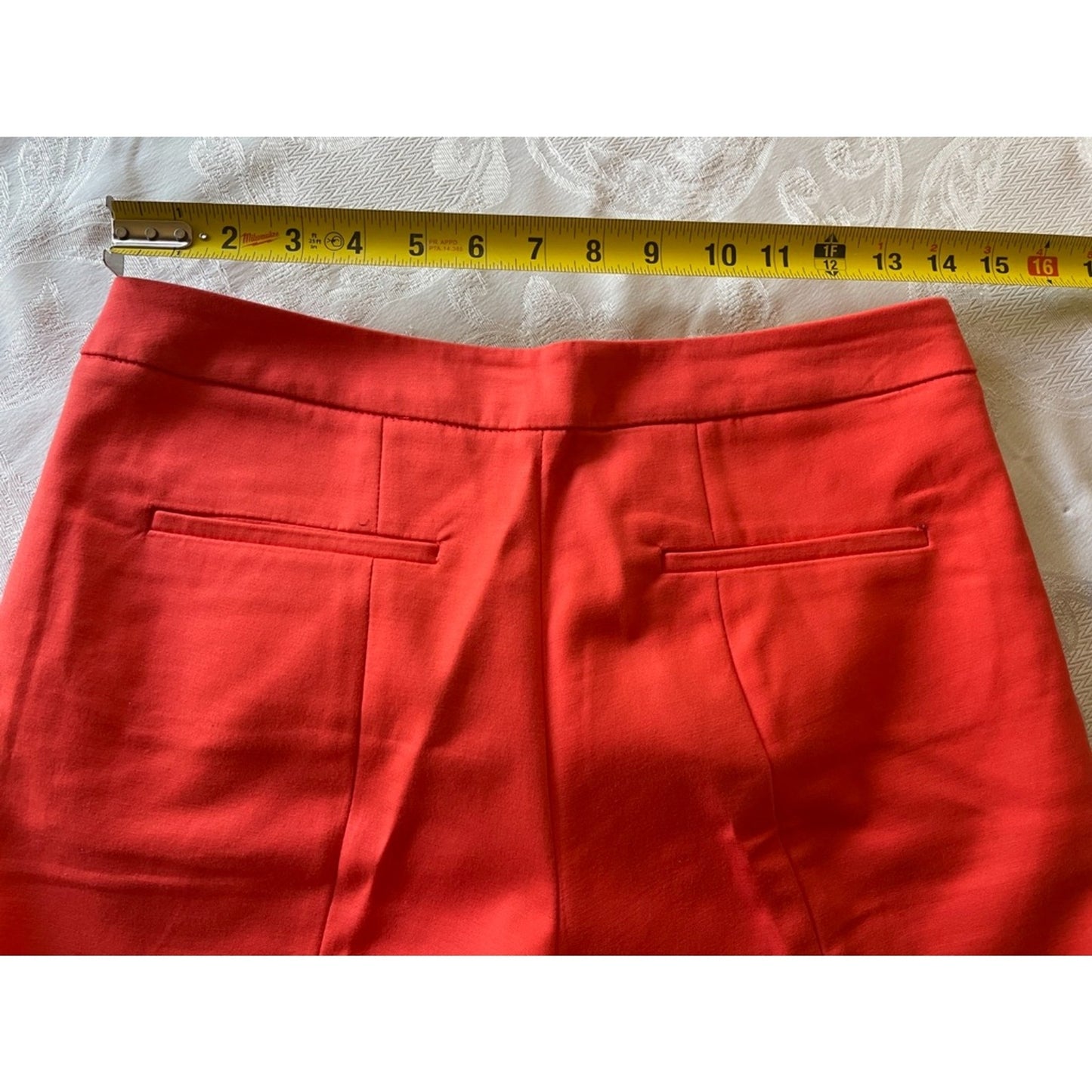 JONES NEW YORK JONES & CO Straight Leg Red Cotton Pants, Size 44