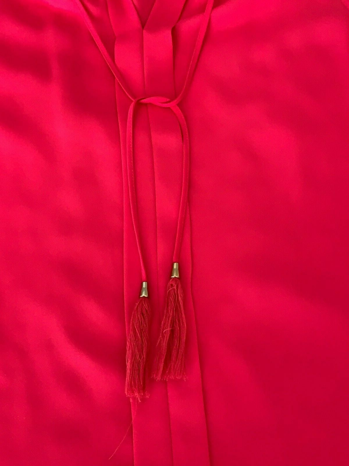 ROSE & OLIVE Fuchsia Tank w/tassel, Size XS4