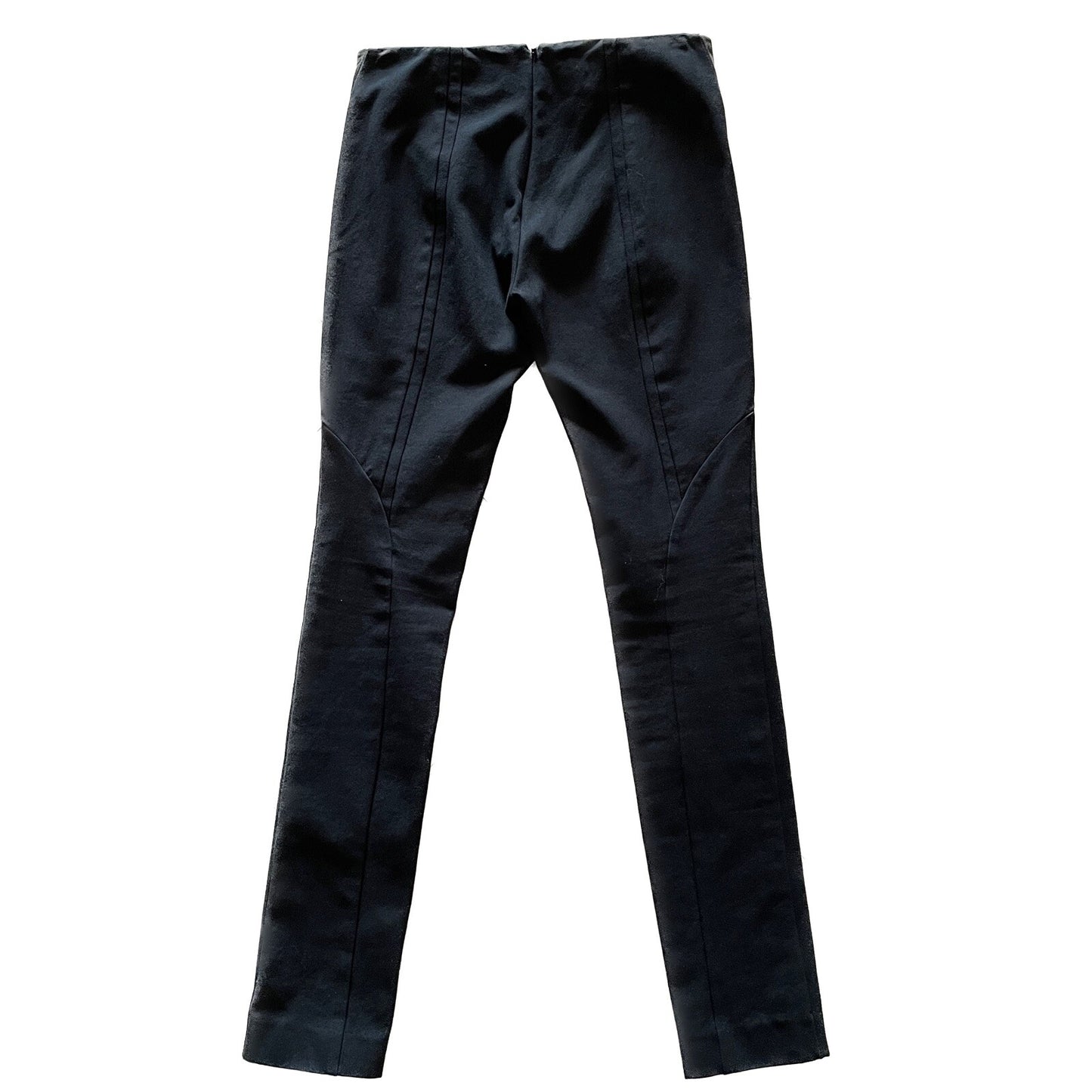 RAG & BONE NWOT Black Skinny Stretch Tuxedo Pants w/Leather Trim, Size 02