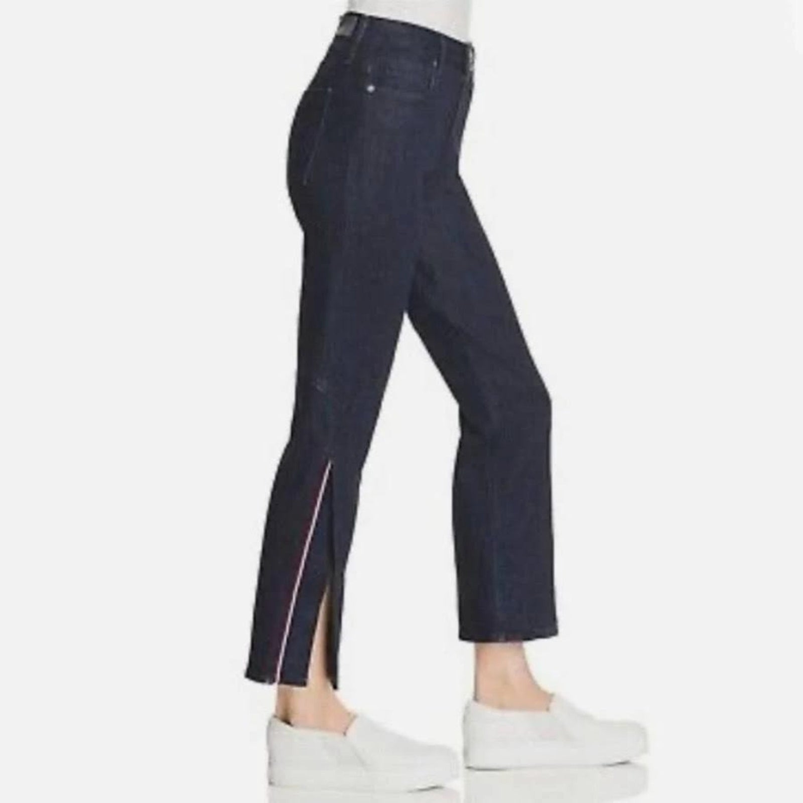 PARKER SMITH New Peek-a-Boo Red, White, Blue Stripe, Dark Blue Jeans, Size 291