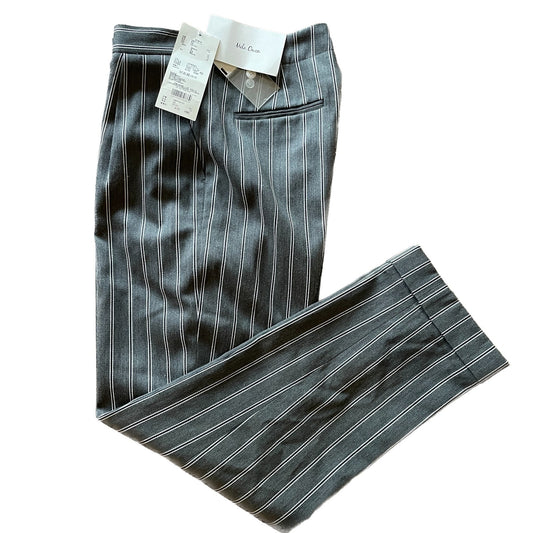 MILA OWEN New Women's Gray High Line Fabric Pinstripe Pleated Pants, Size 00